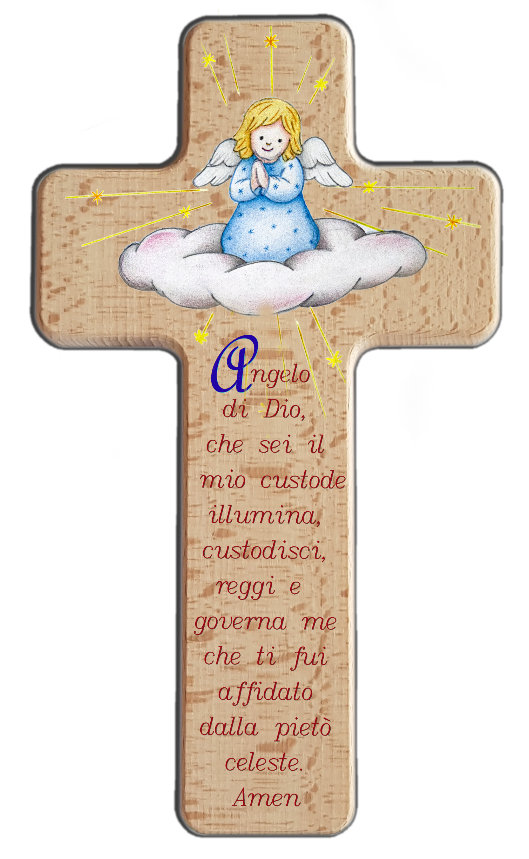 Croce stampata Angelo di Dio