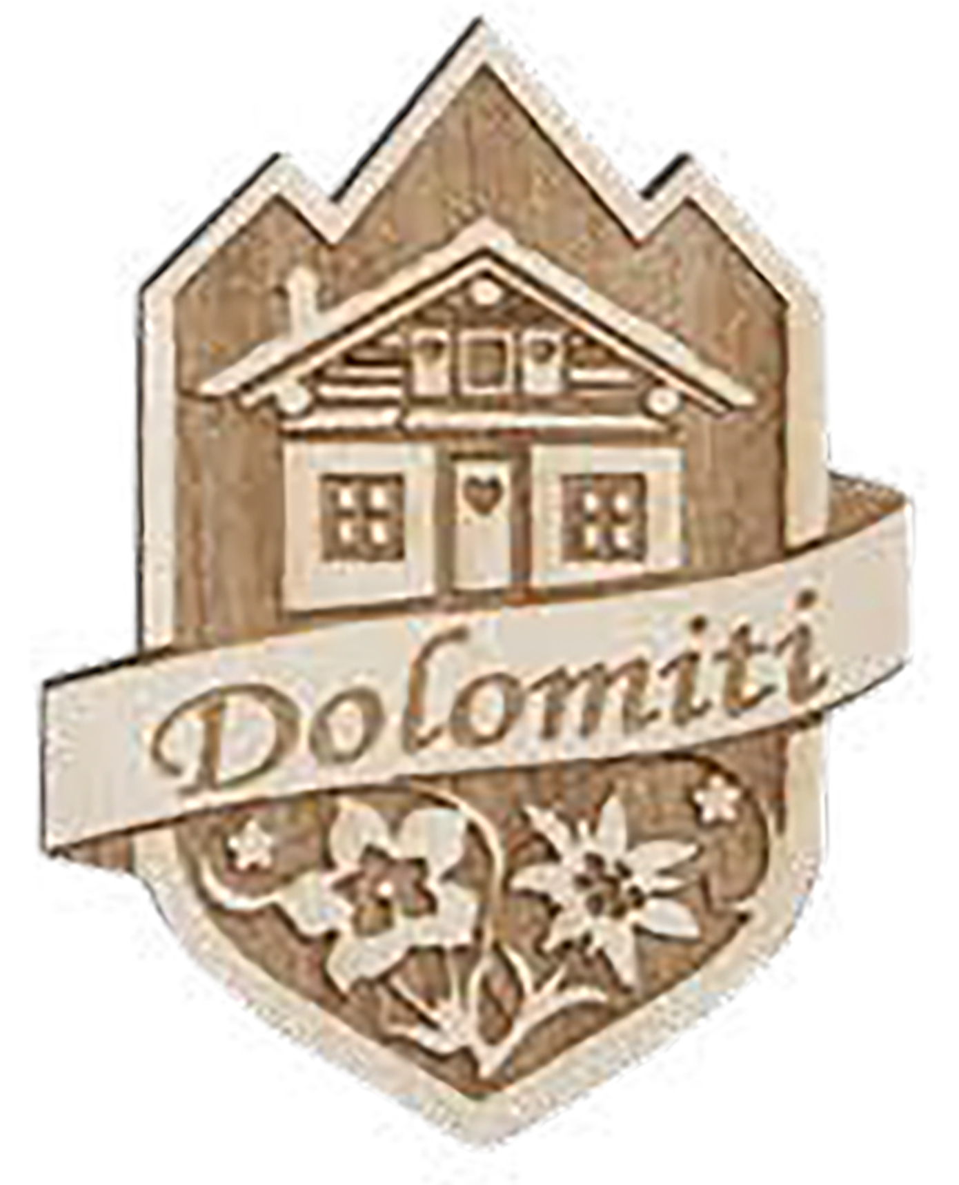 Magnet Haus mit Schrift