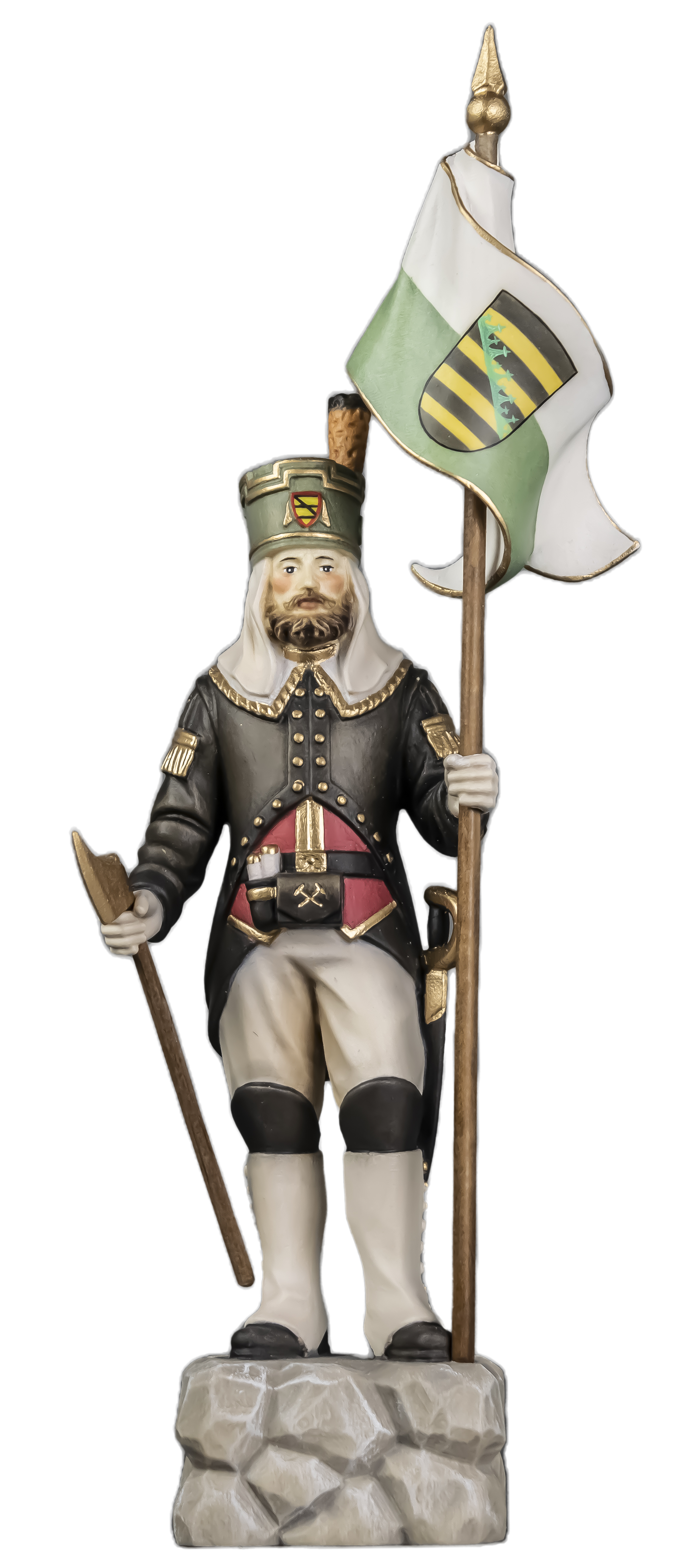 Annaberger Obersteiger with Saxony flag green-white