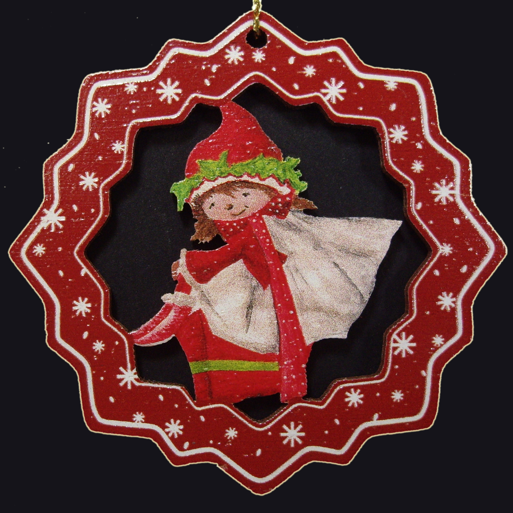 Kranz Rot mit Kirche