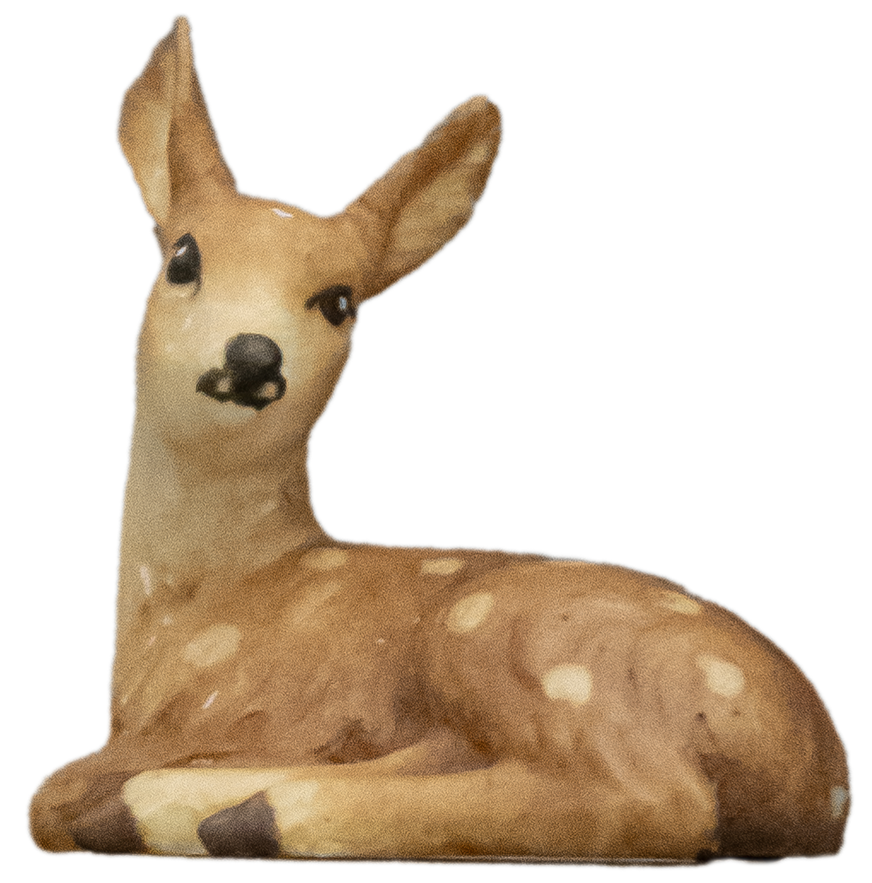 Roe deer puppy Bambi lying down