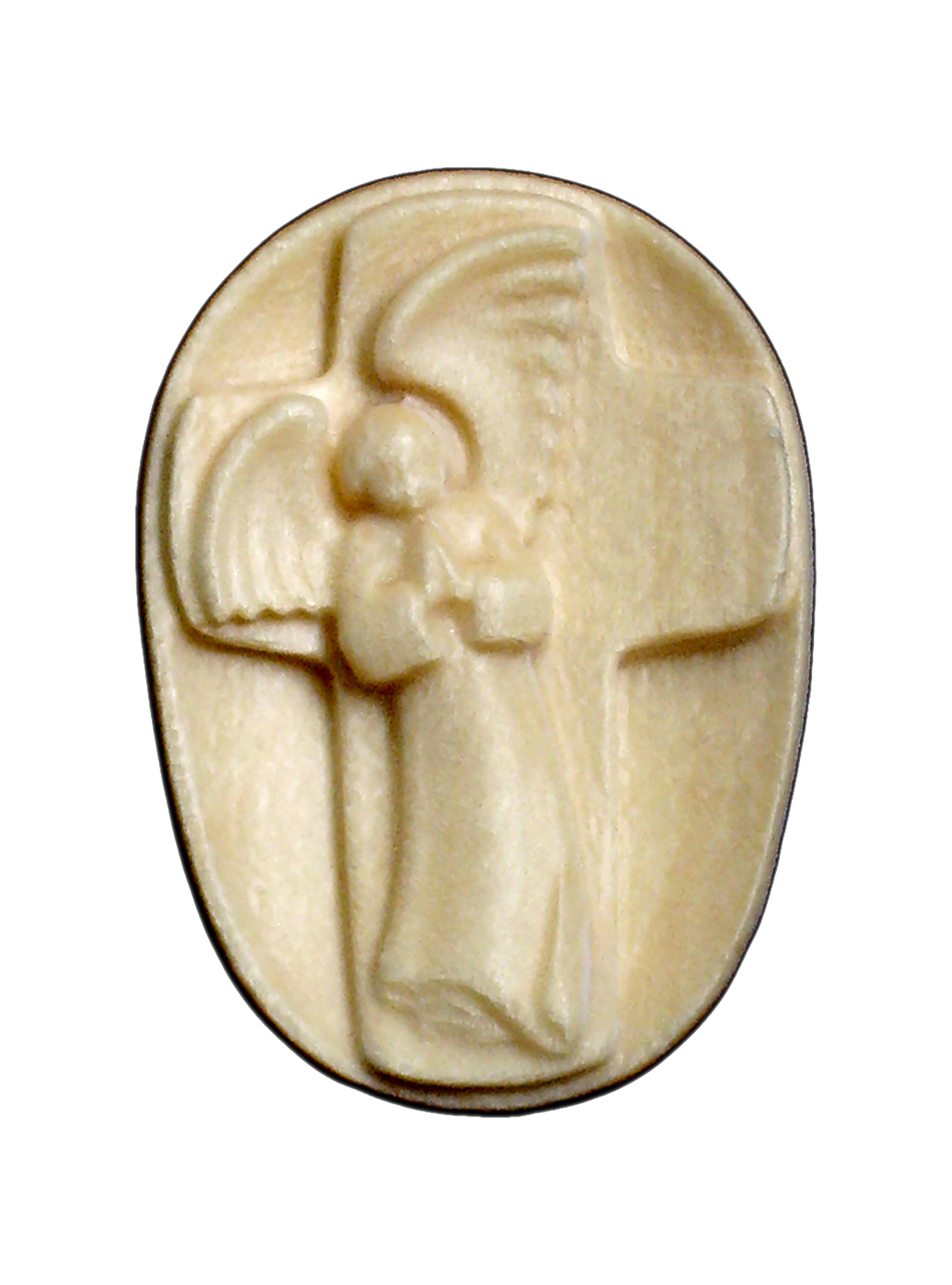 Oval-Schutzengelkreuz-Handschmeichler