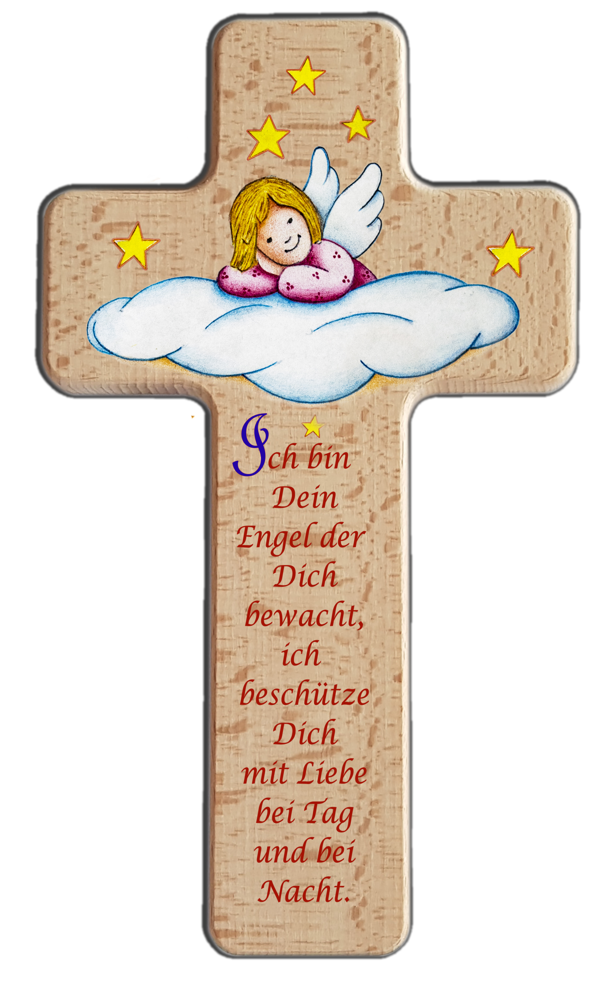 Kreuz bedruckt mit Engel_Ich bin dein