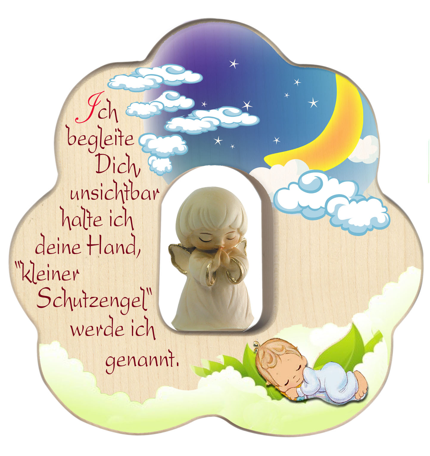 Wolke mit Engel "Ich begleite.."