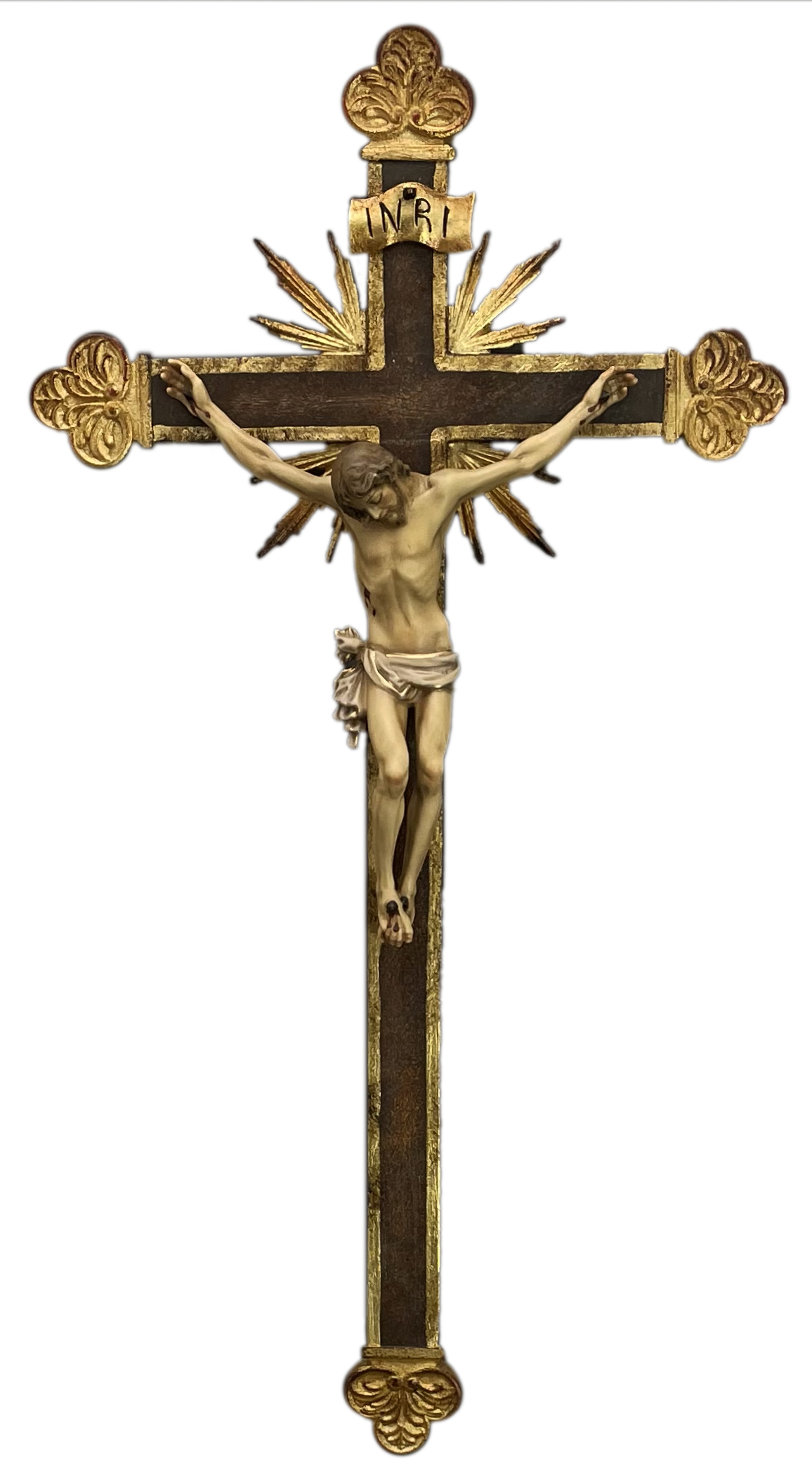 Kreuz mit Strahlen und Korpus Tacca