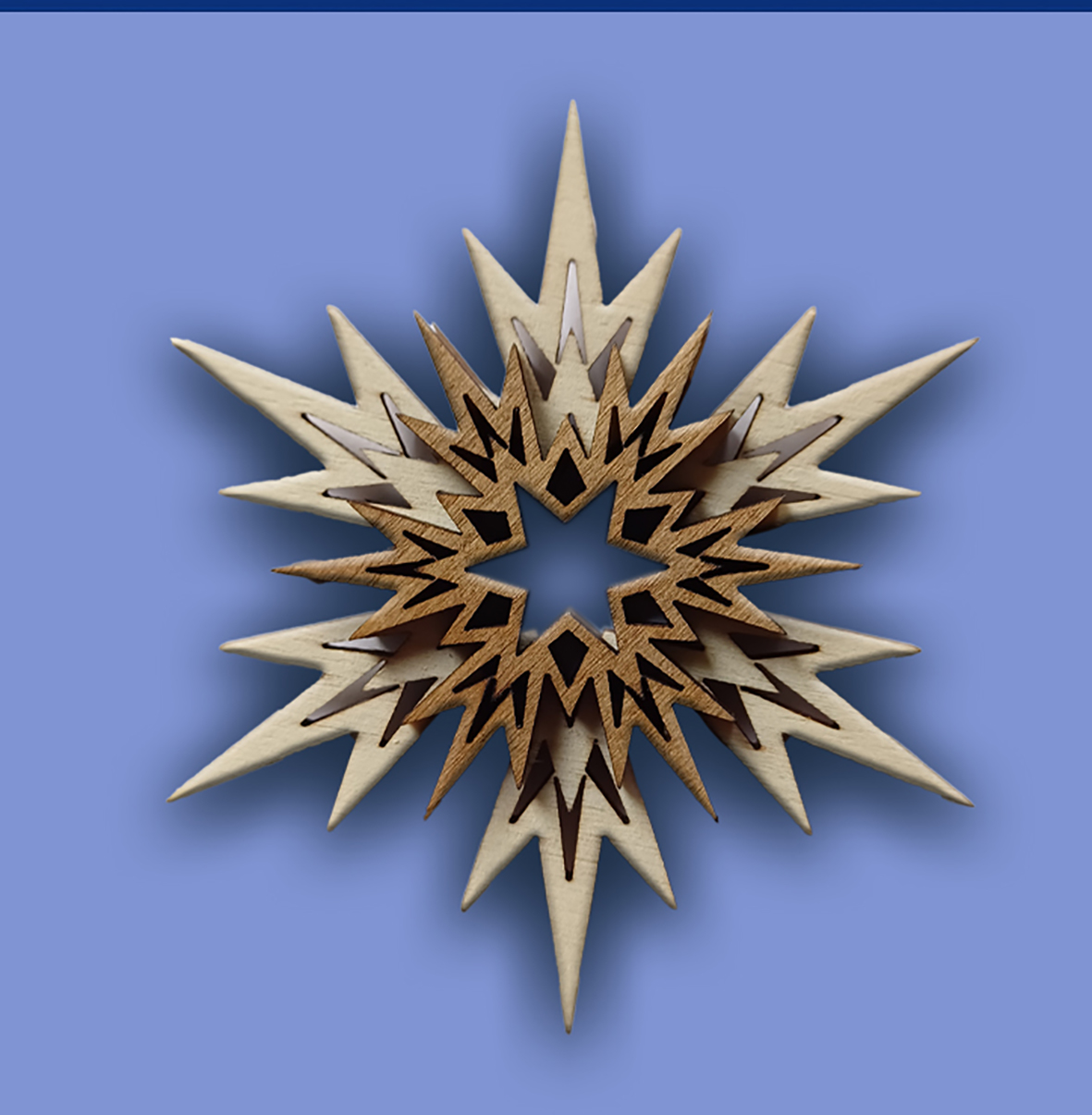 Deko 3 Schichten Eiskristall 9cm