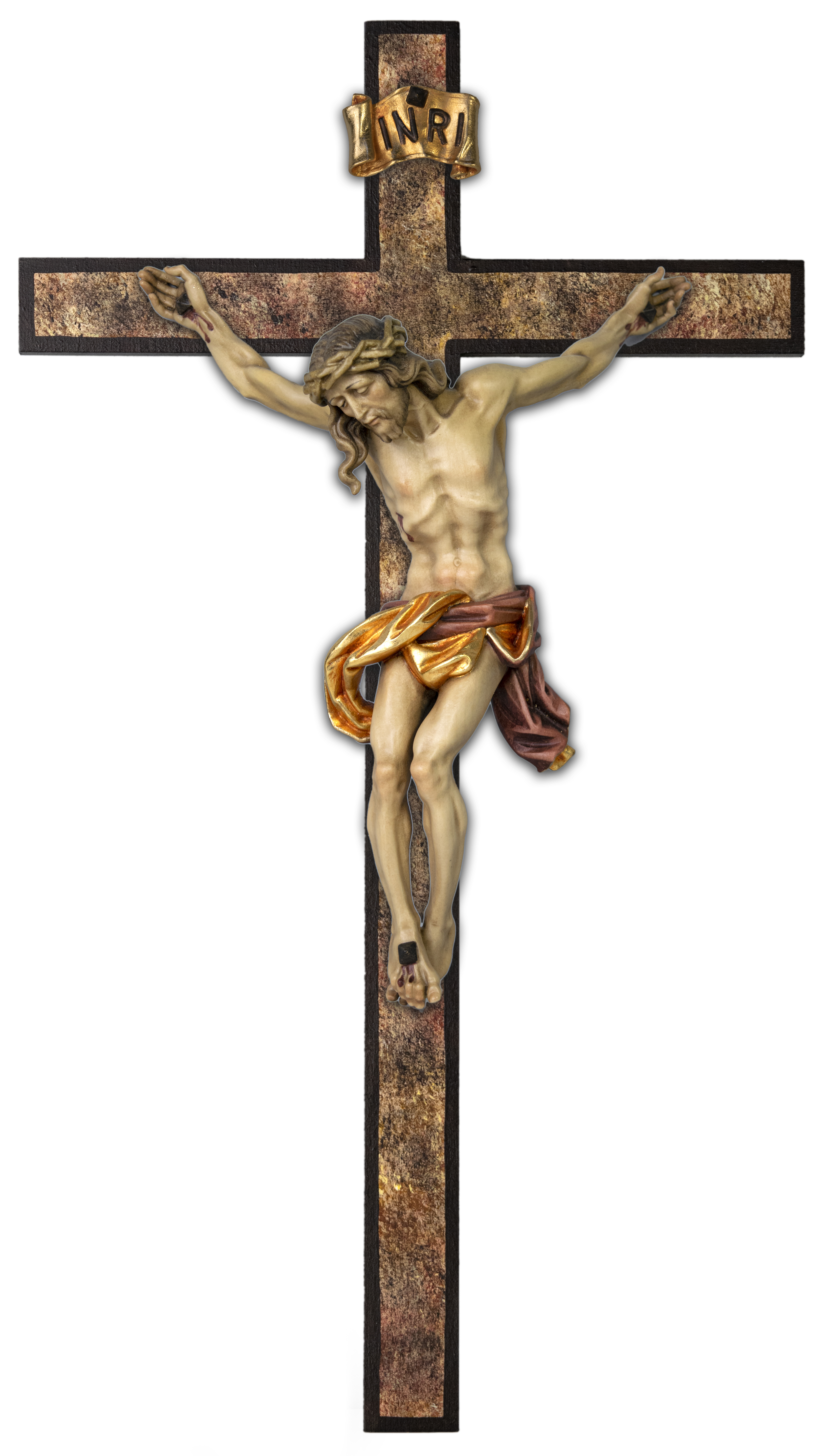 Crucifix Romerio+Thorns+cross straight ancient