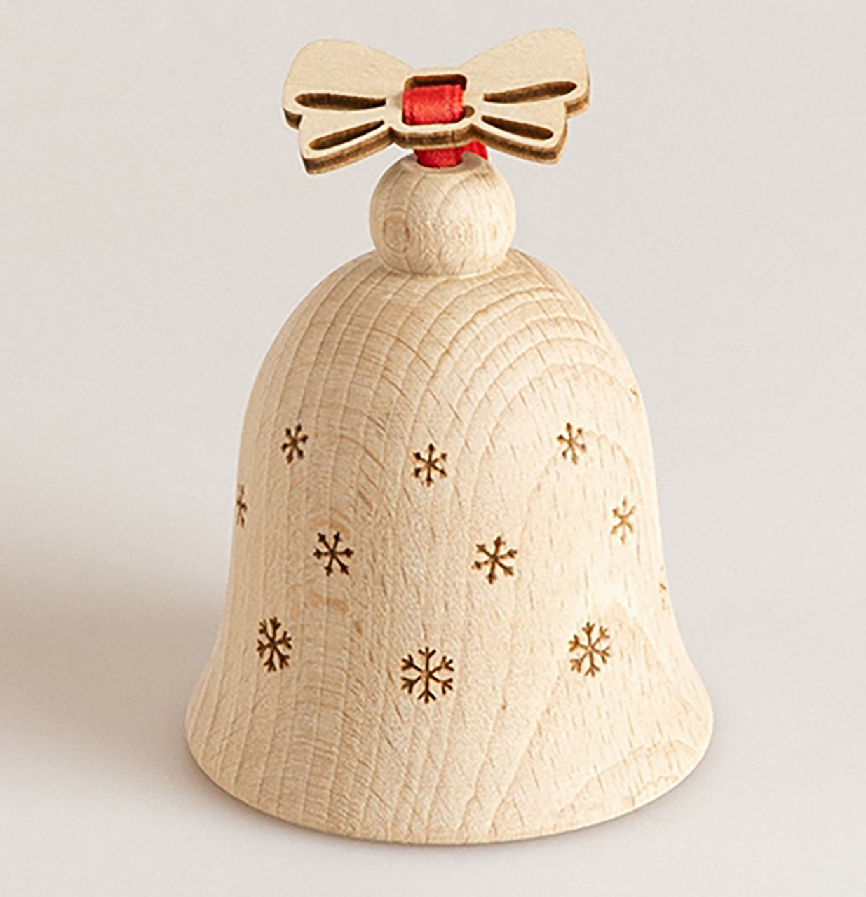 Glocke Pattern aus Buche mit Schneeflocke