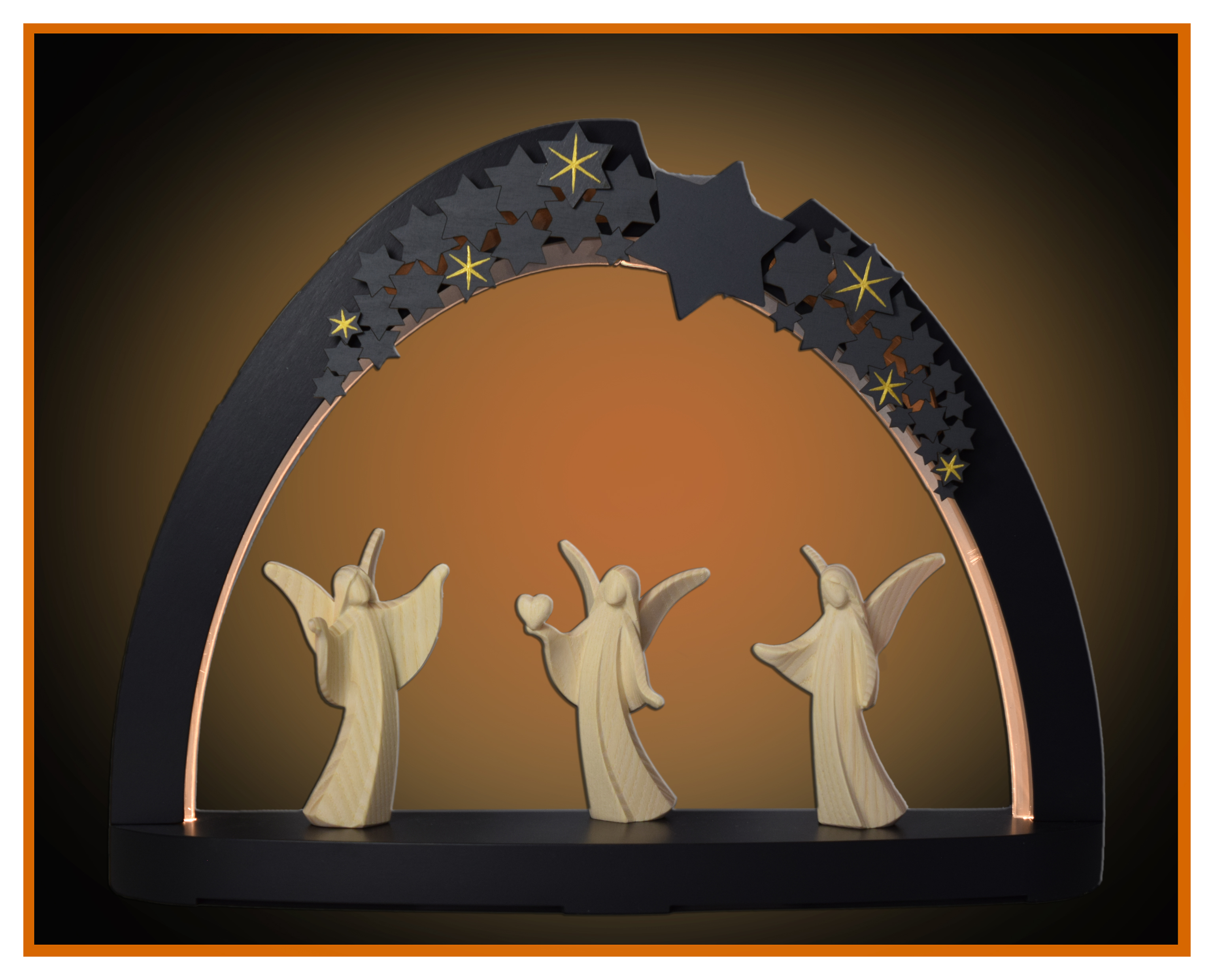 Led Bogen Sterne Grau mit Aram Engel Esche