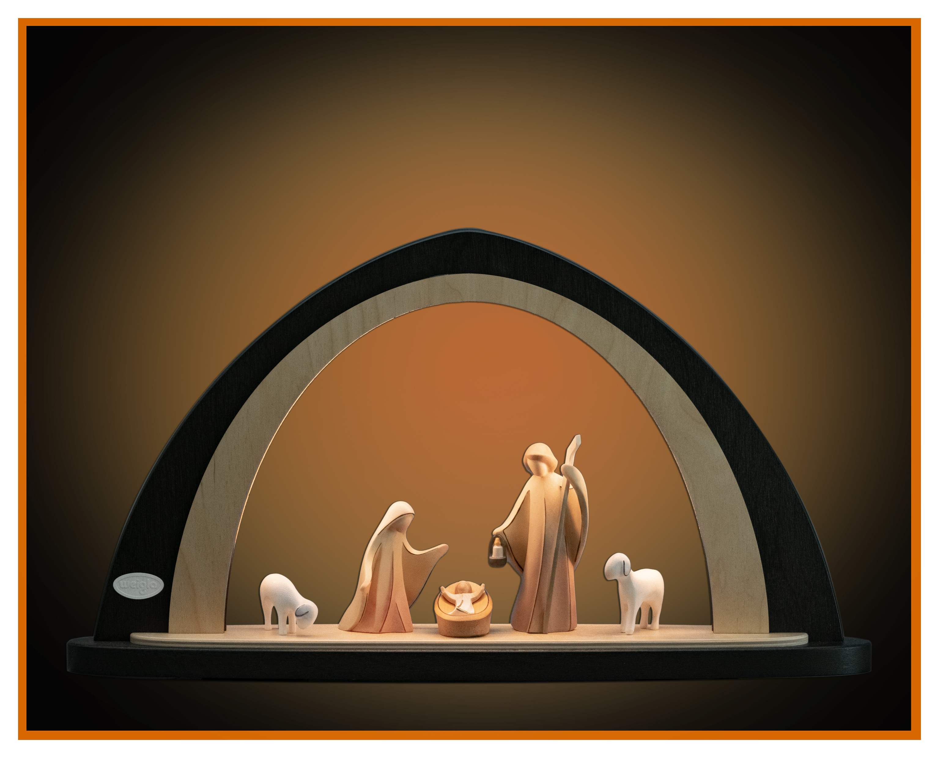 LED Bogen mit Aram Familie und schafe