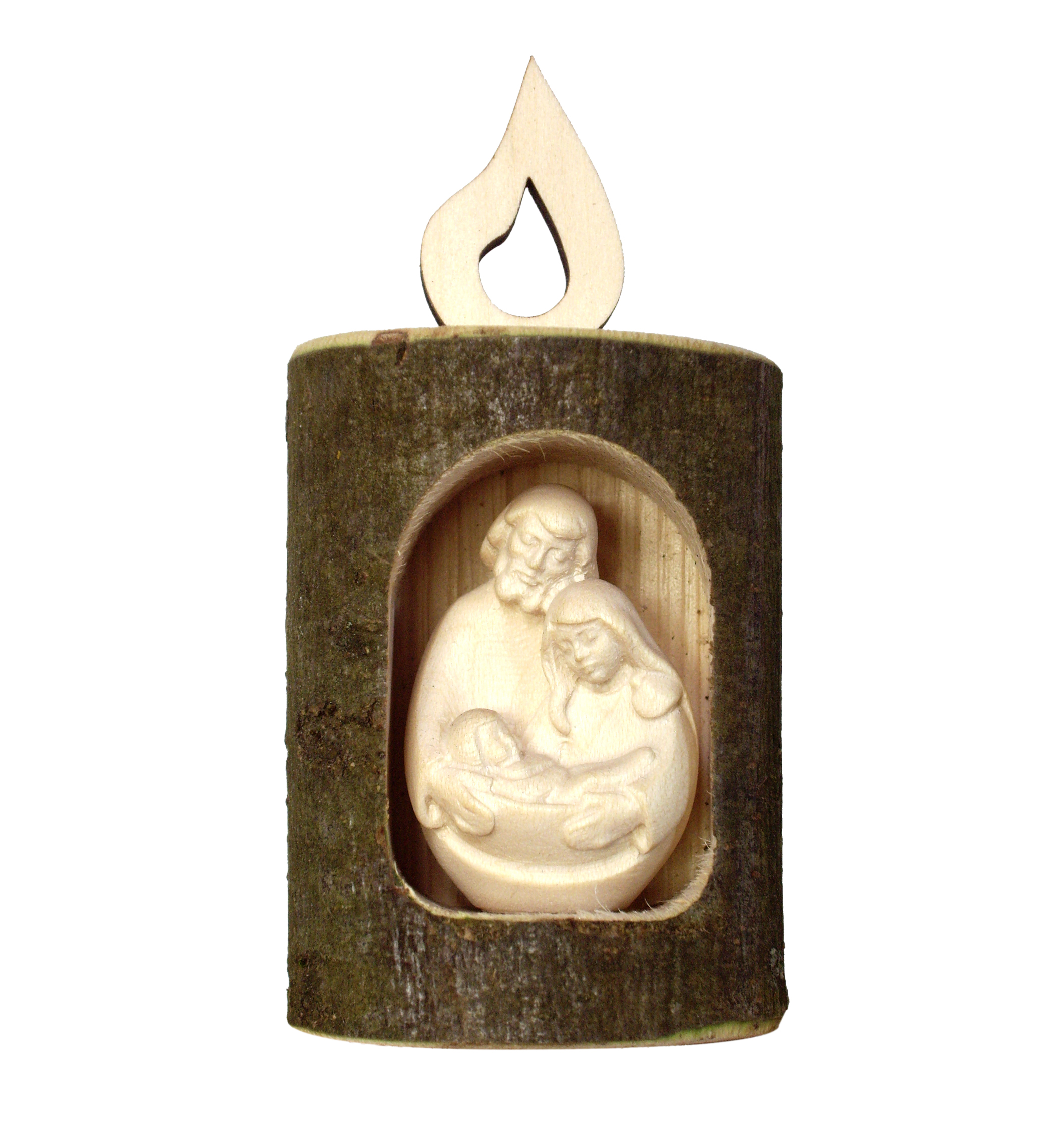 Kerze Rinde + Krippengruppe Tobias
