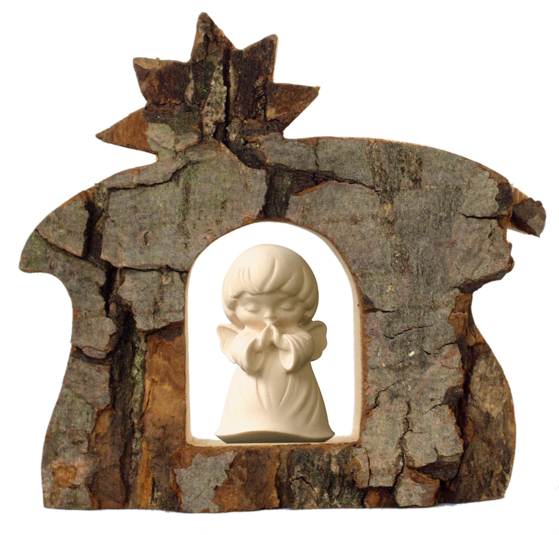 Rindenstall m. Engel Luna betend