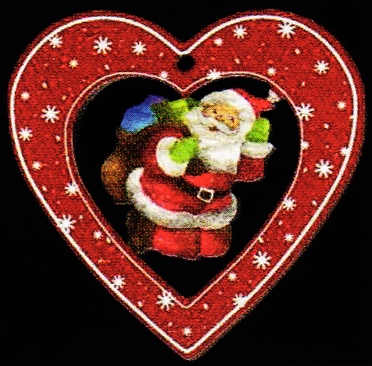 Herz Rot mit Weihnachtsmann