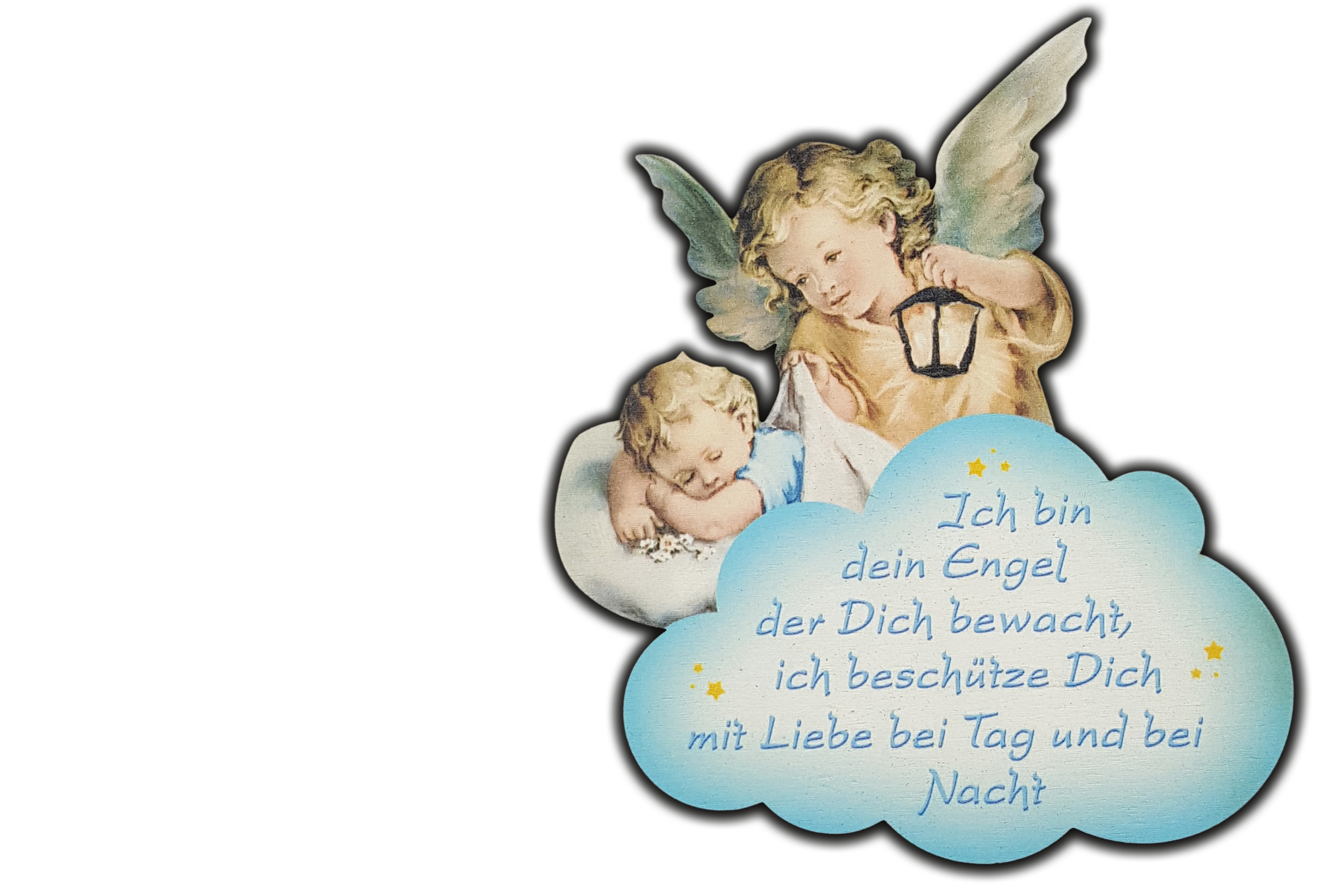 Engel mit GEBET BLAU