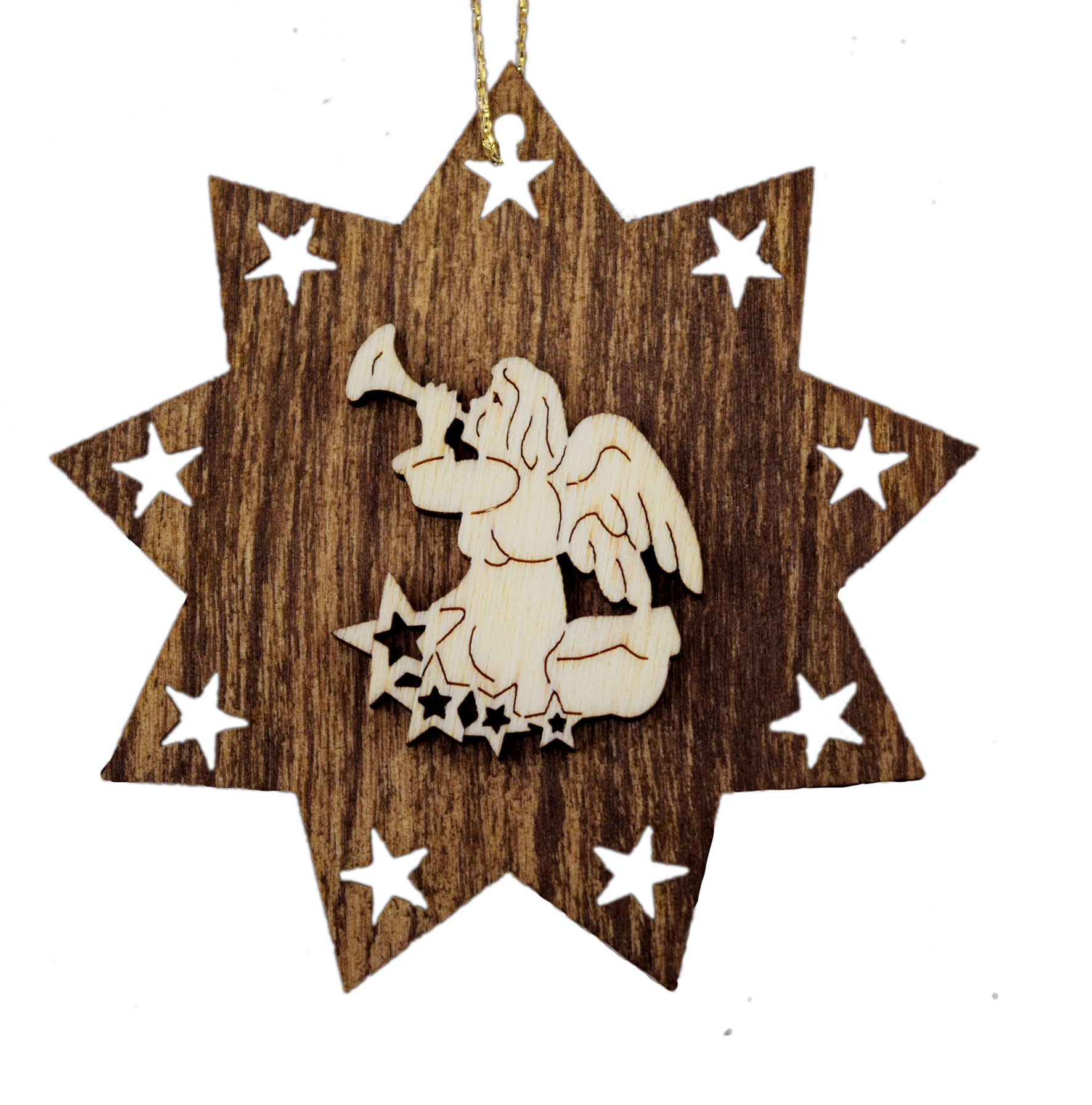 Engel kniend auf Stern Beidseitig