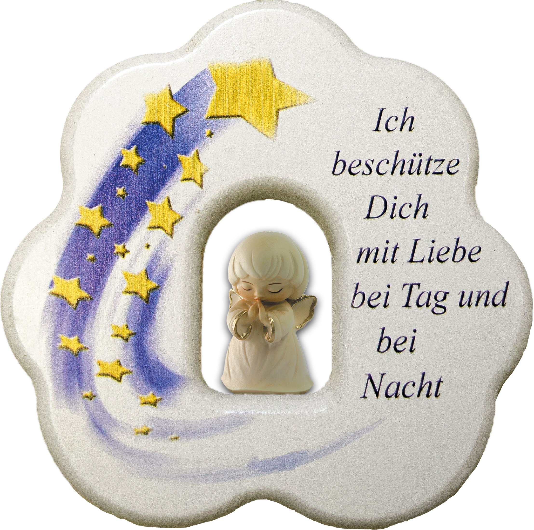 Wolke weiß mit Engel "Ich beschütze Dich.."