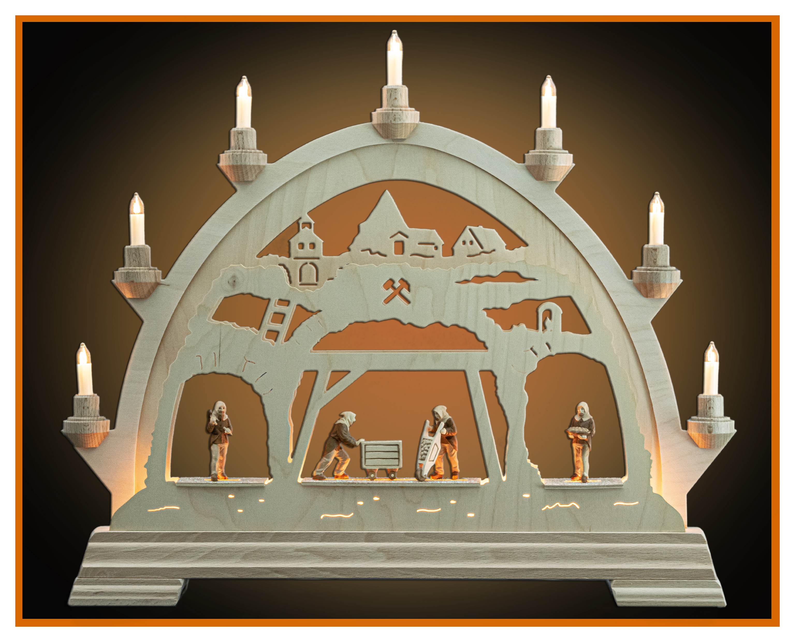 4 Berghauer in kleiner Lichterbogen