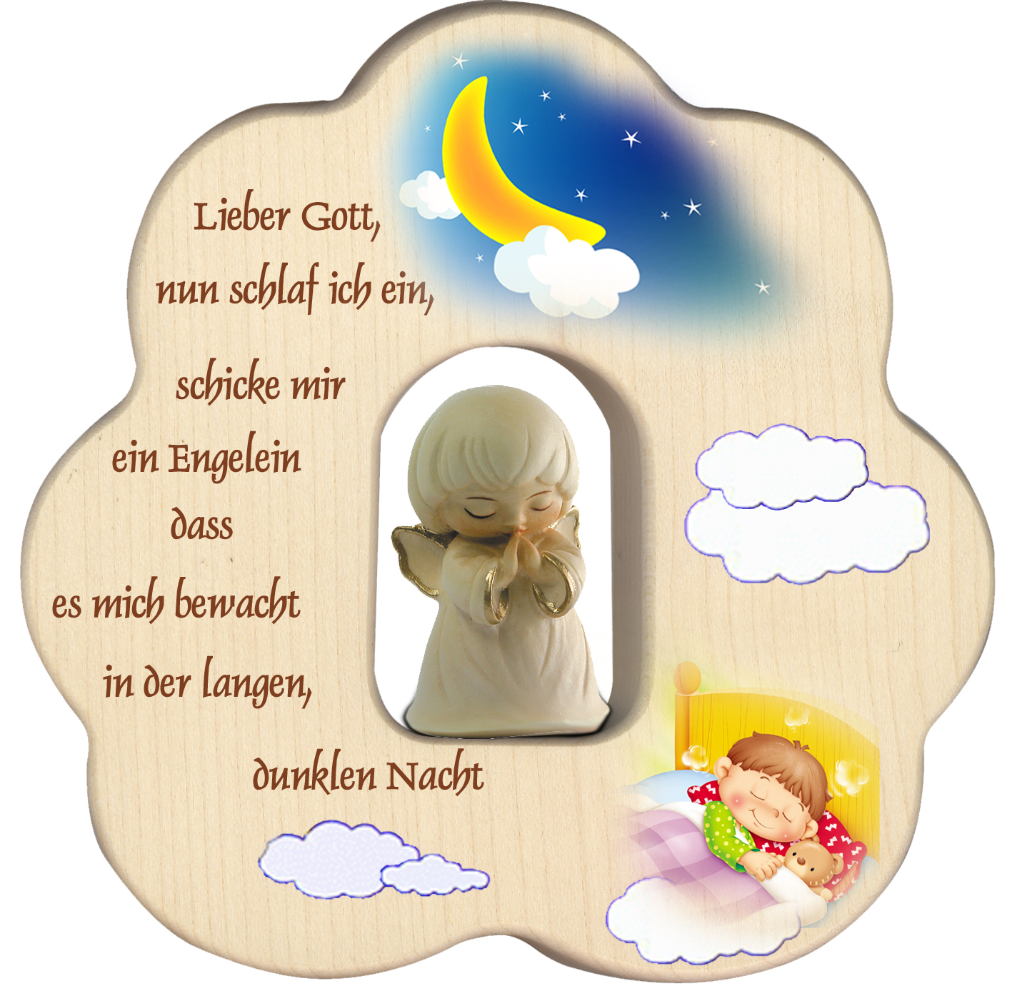Wolke mit Engel "Lieber Gott.."