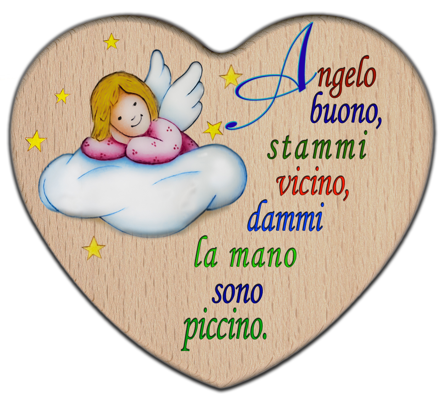 Cuore stampata Angelo buono