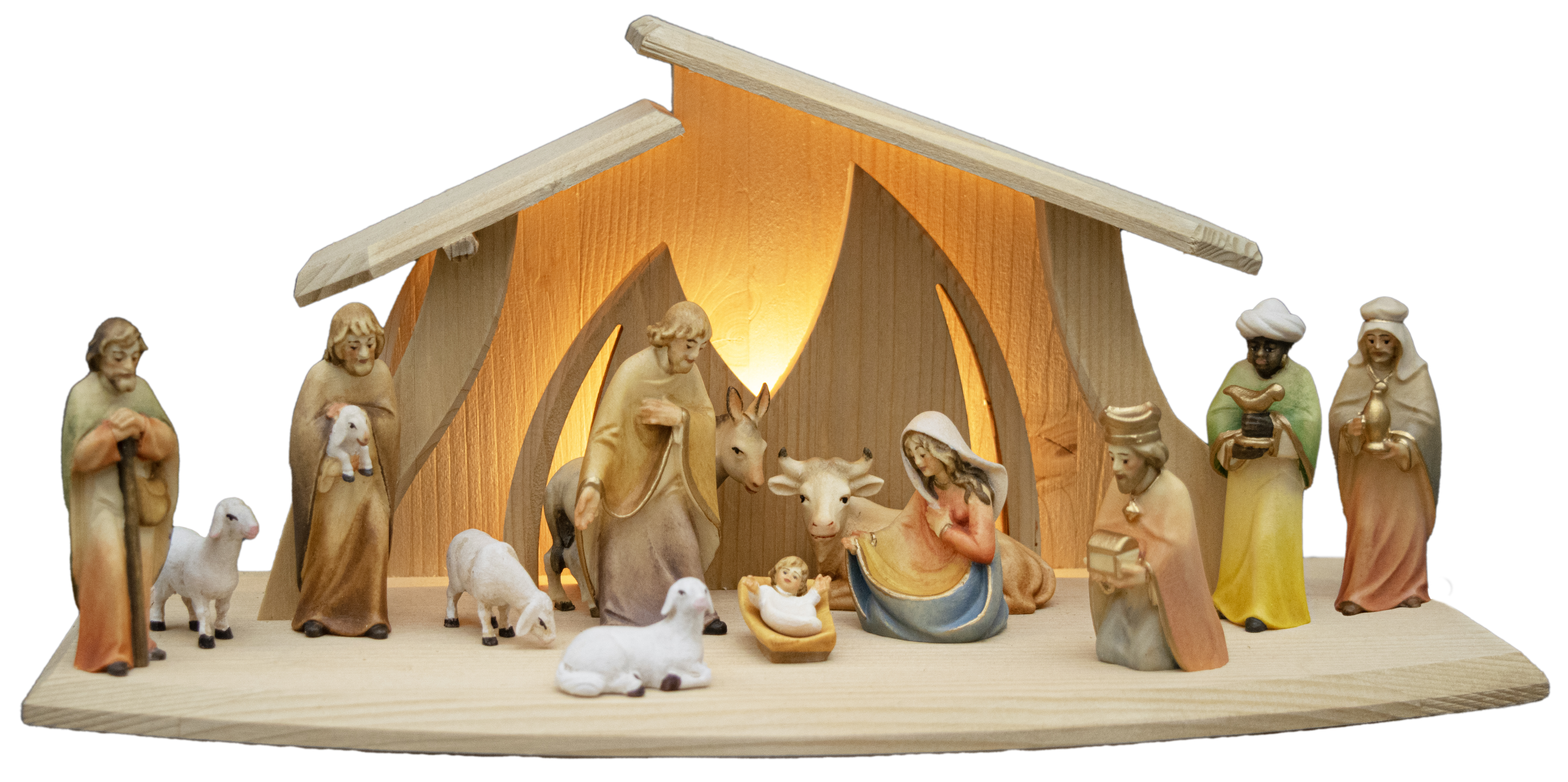 LED Stall Altea mit Kaledos Krippenfiguren 14tlg.