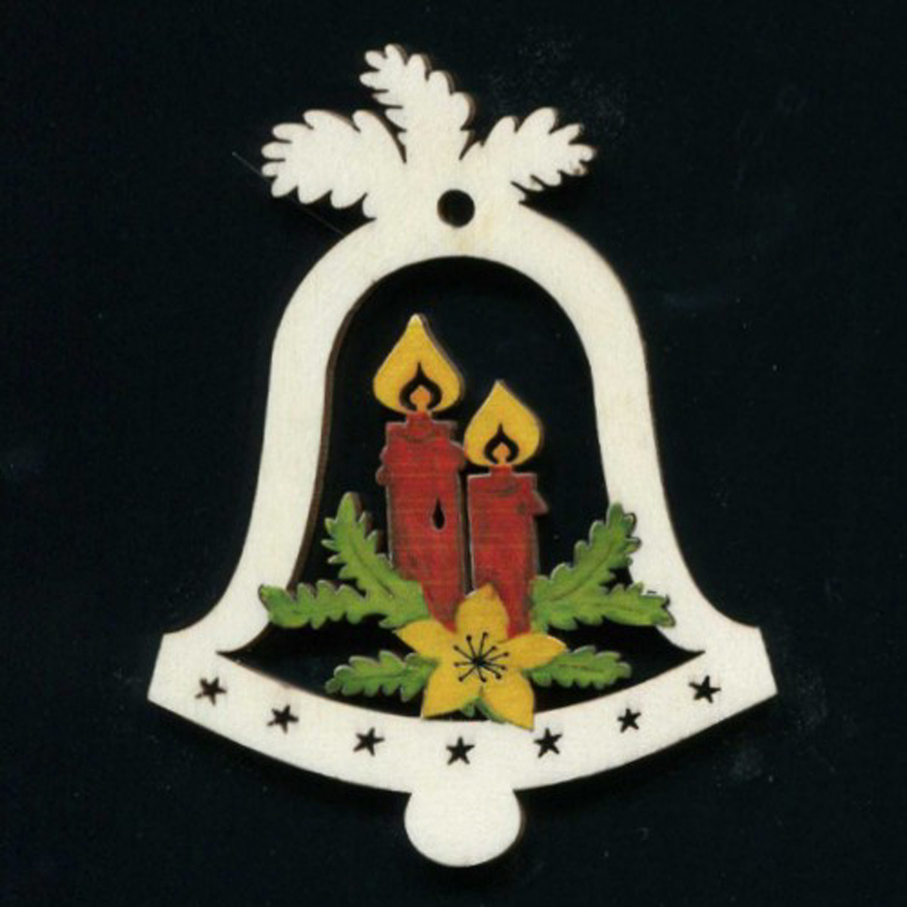 Glocke 2 Kerzen color