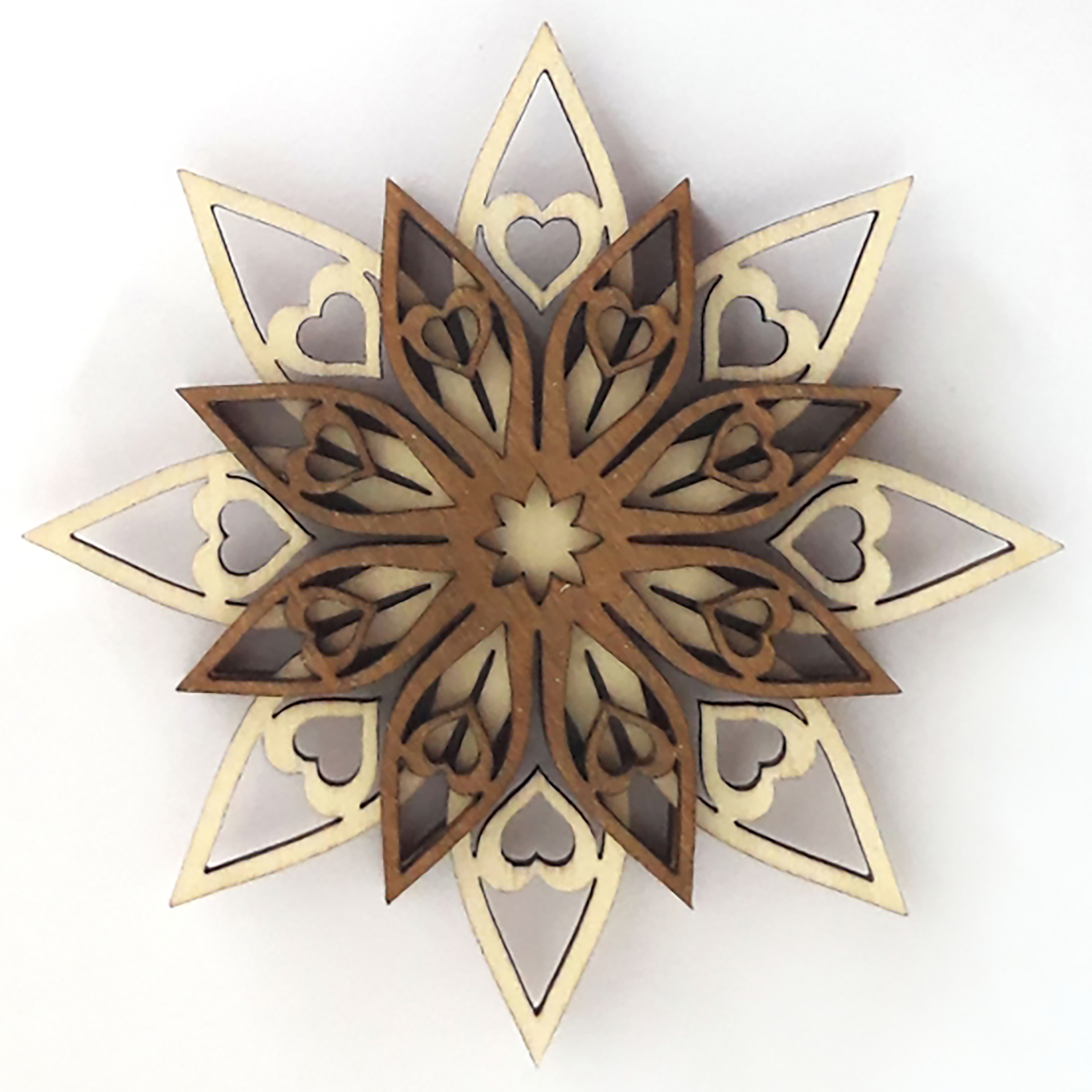 Deko 3 Schichten Stern rund