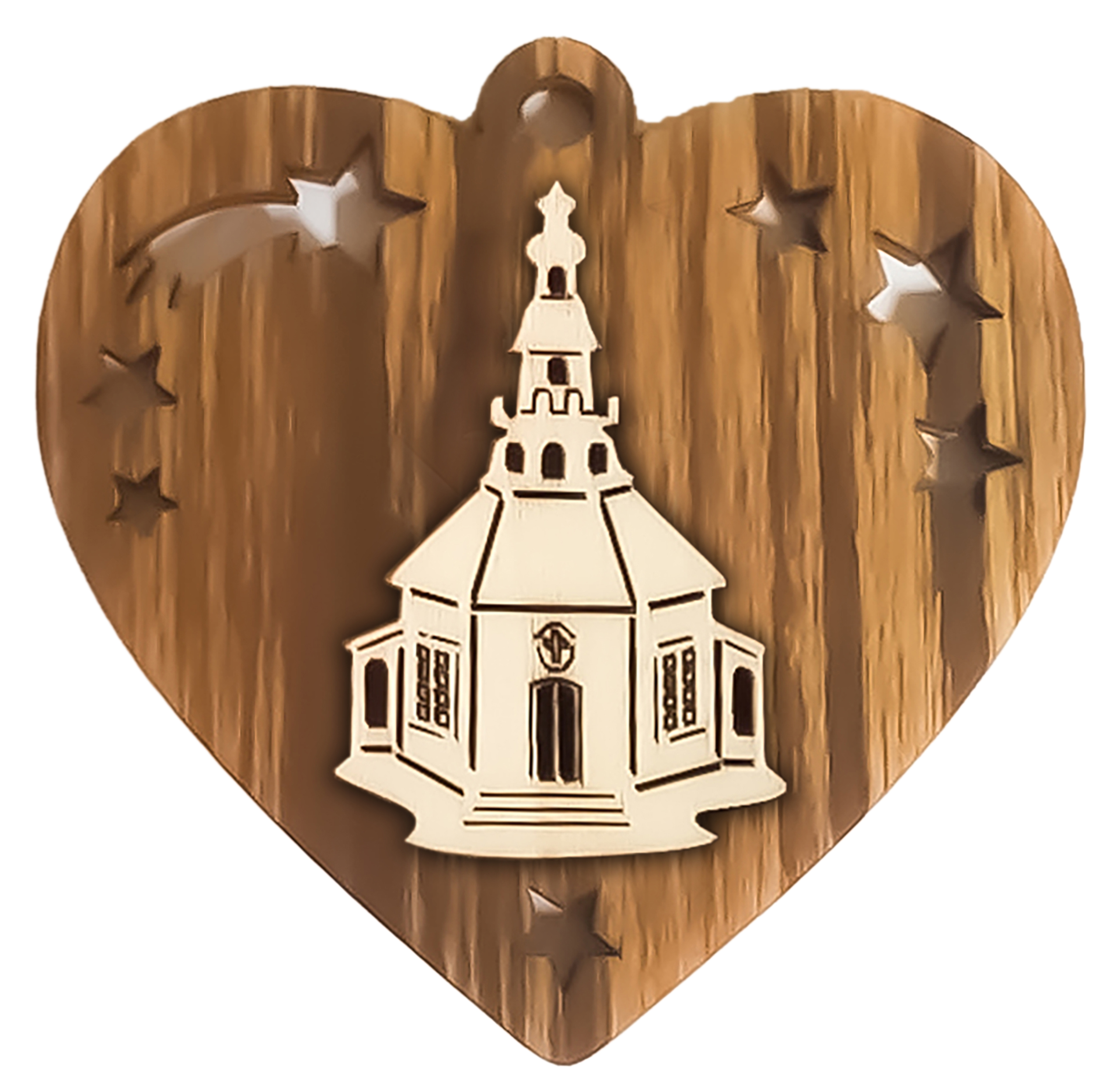 Seiffnerkirche auf Herz  beidseitig