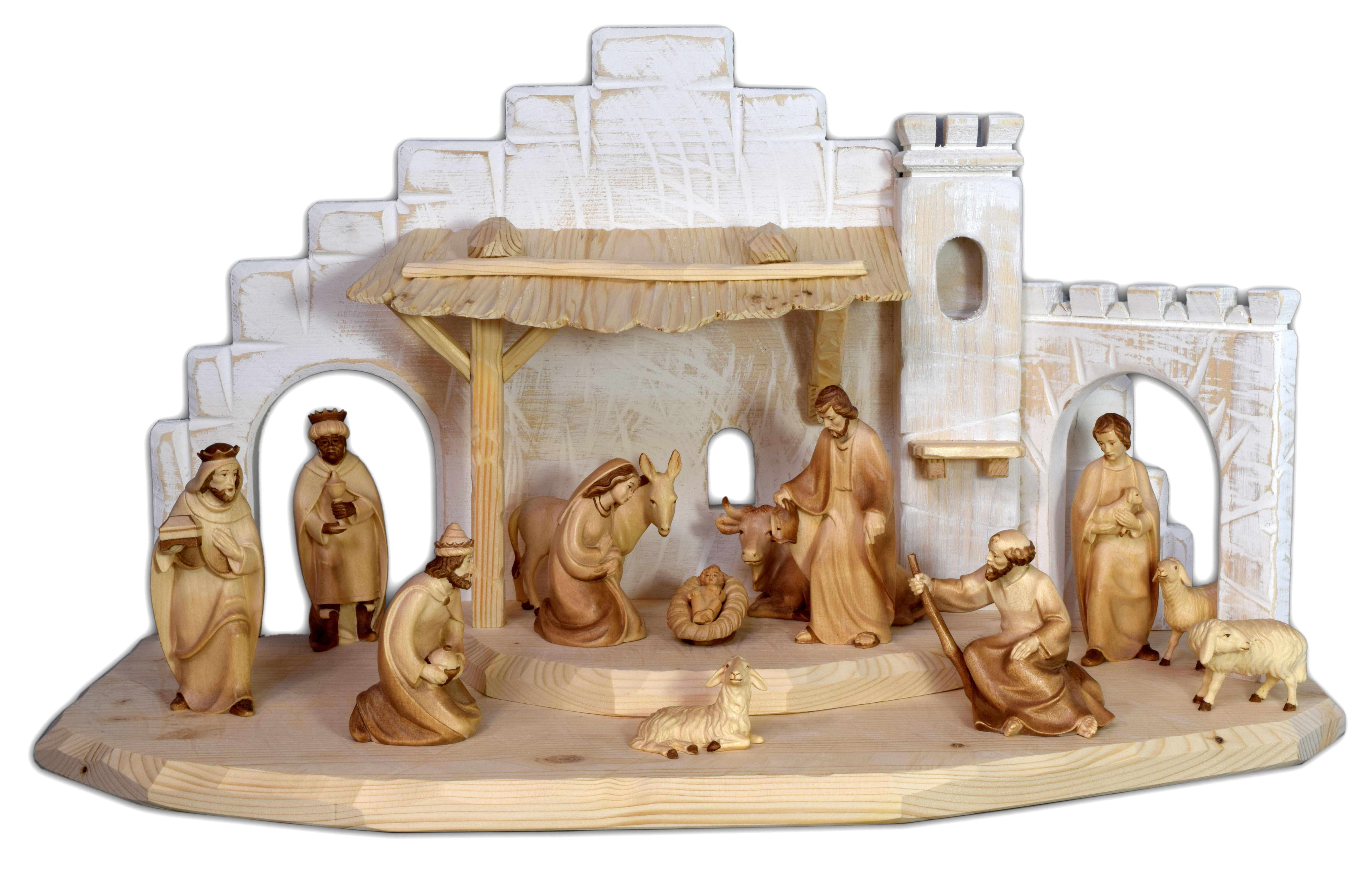 Stall m.nat_weiß + Rudolf 13Tlg.