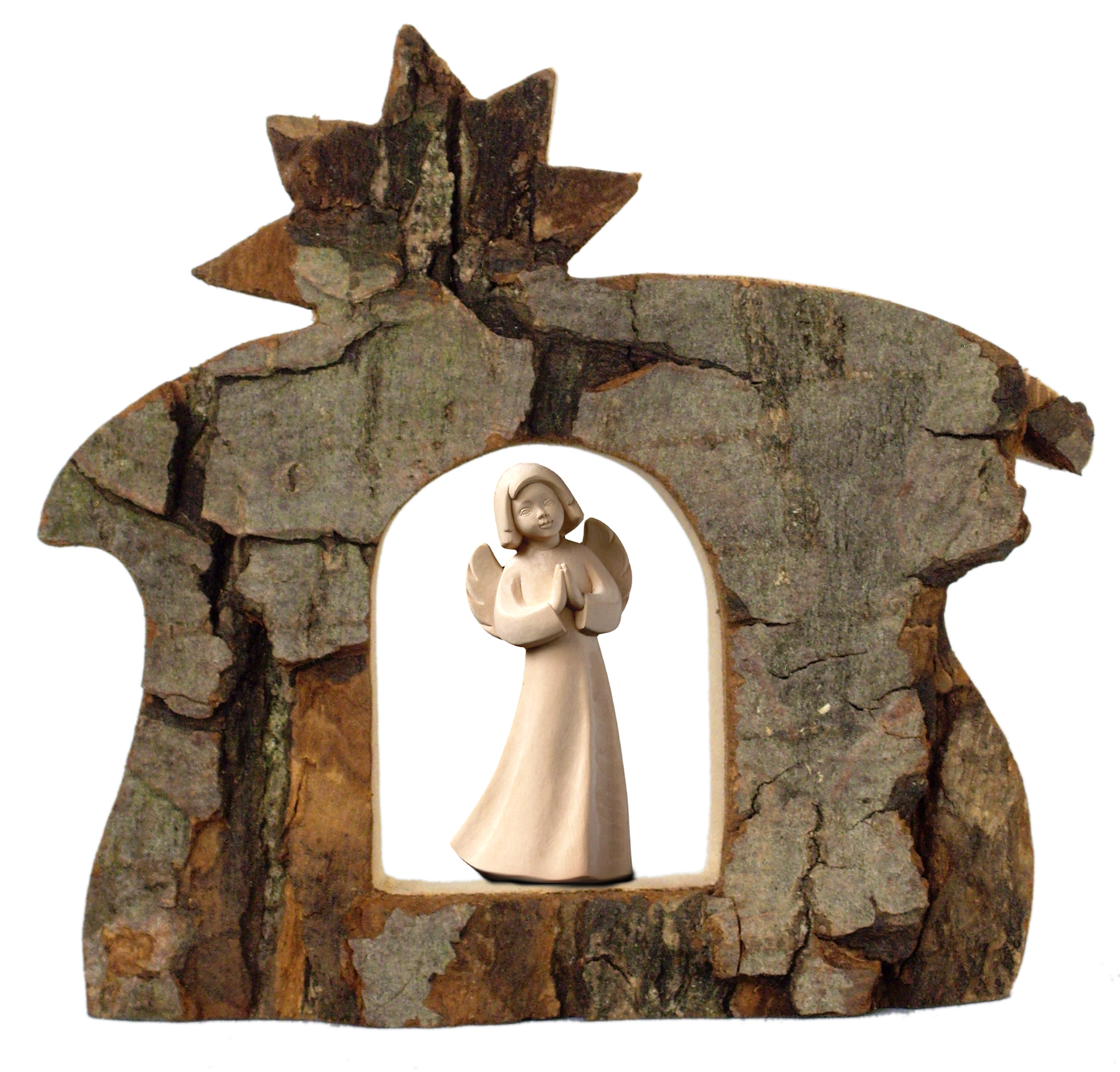 Rindenstall m. Lisa Engel betend