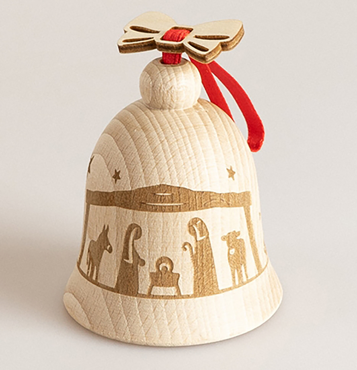 Glocke Pattern aus Buche mit Hl.Familie