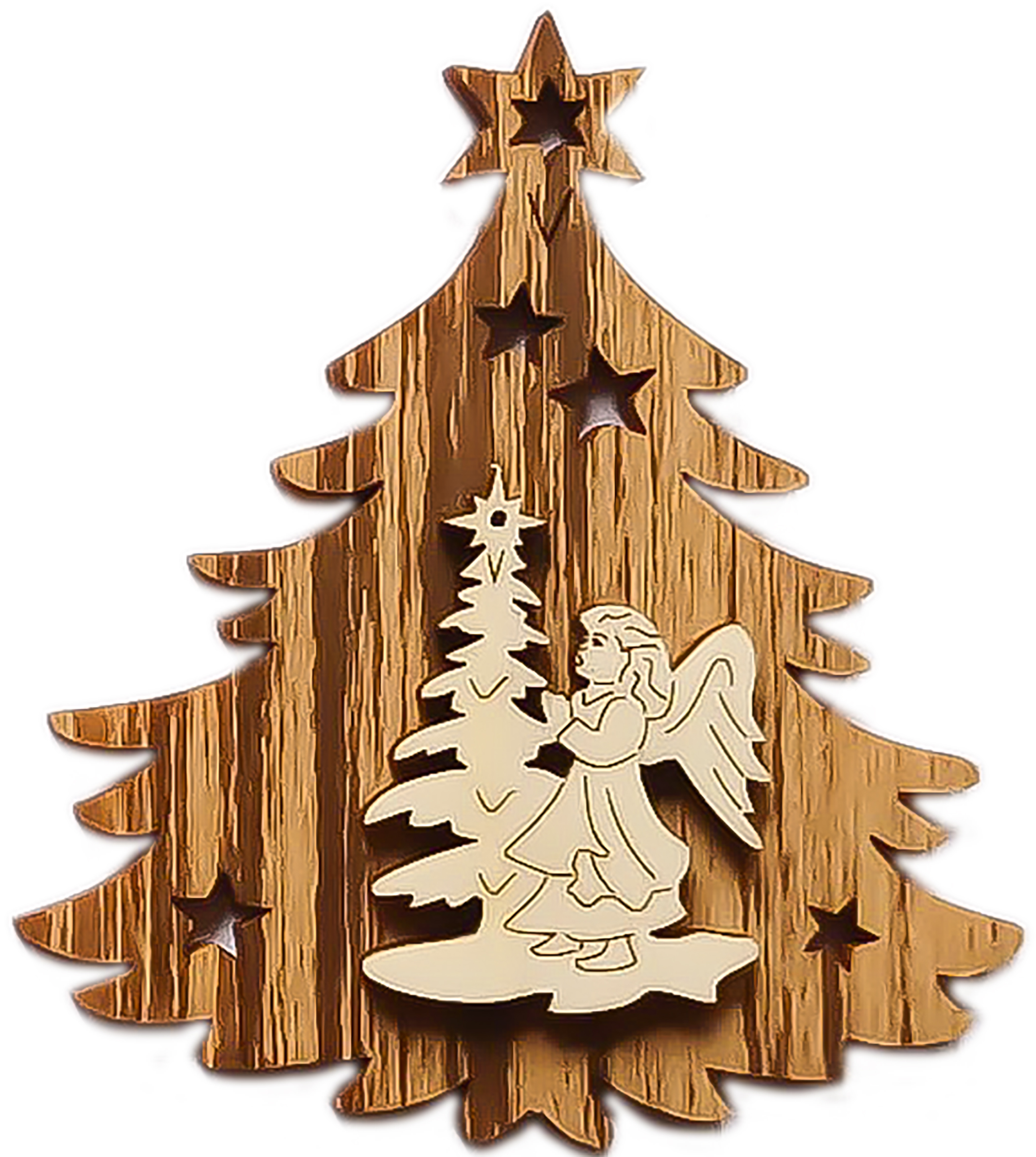 Engel am Christbaum auf Tanne Beidseitig