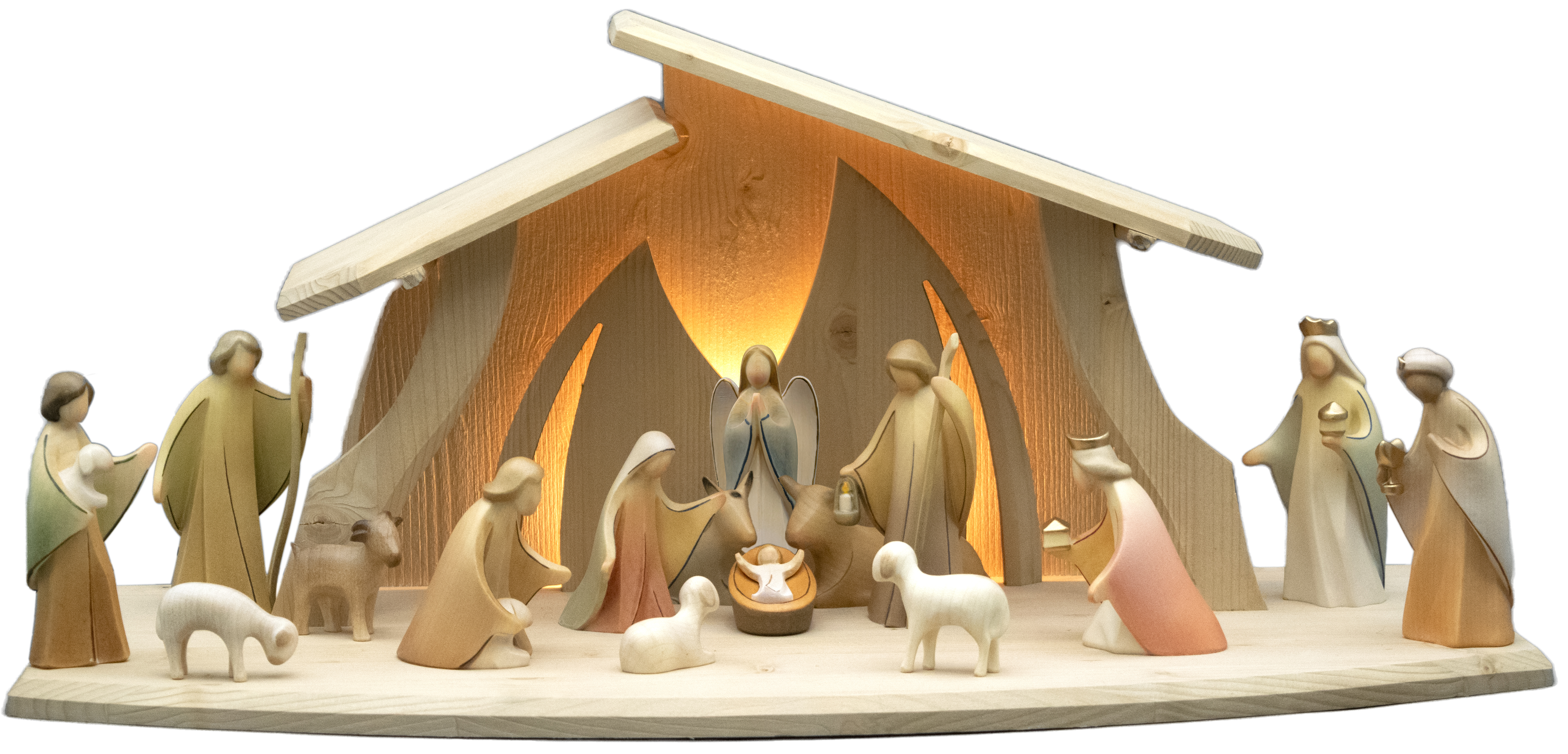 17tlg. Aram Krippe + LED Altea Komplettstall