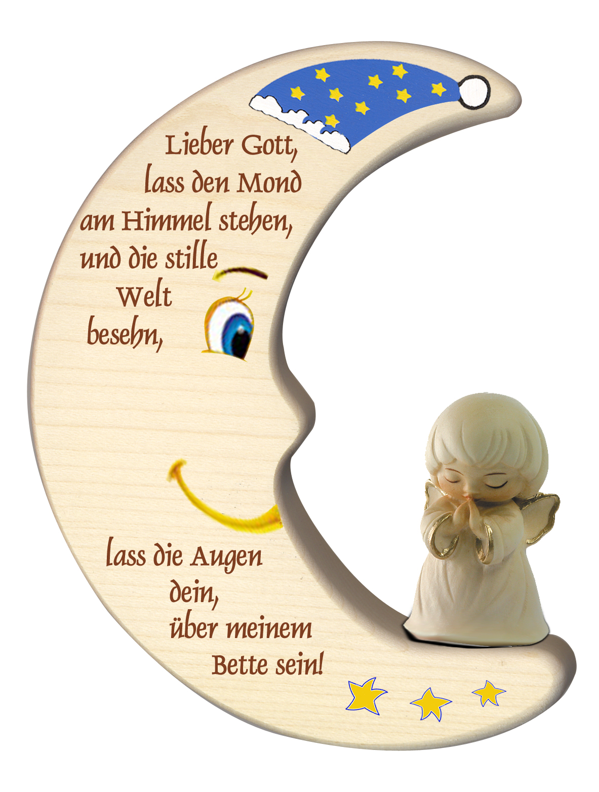 Mond mit Engel " Lieber Gott..."