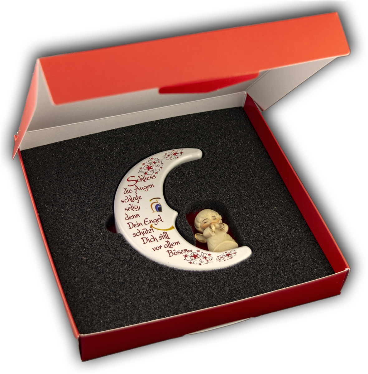 Mond "Schliess..." Weiß + Box