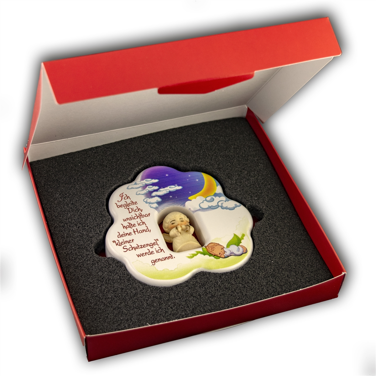 Weiß Bemalung Wolke "Ich begleite.."+BOX