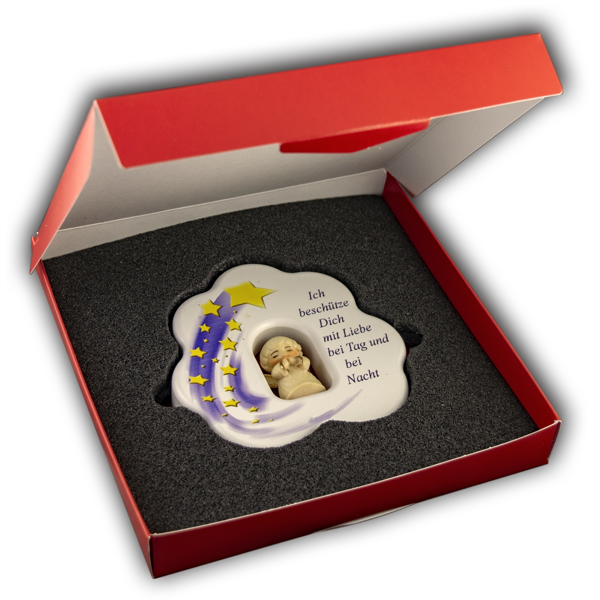 Wolke weiß mit Engel "Ich beschütze Dich.."+BOX