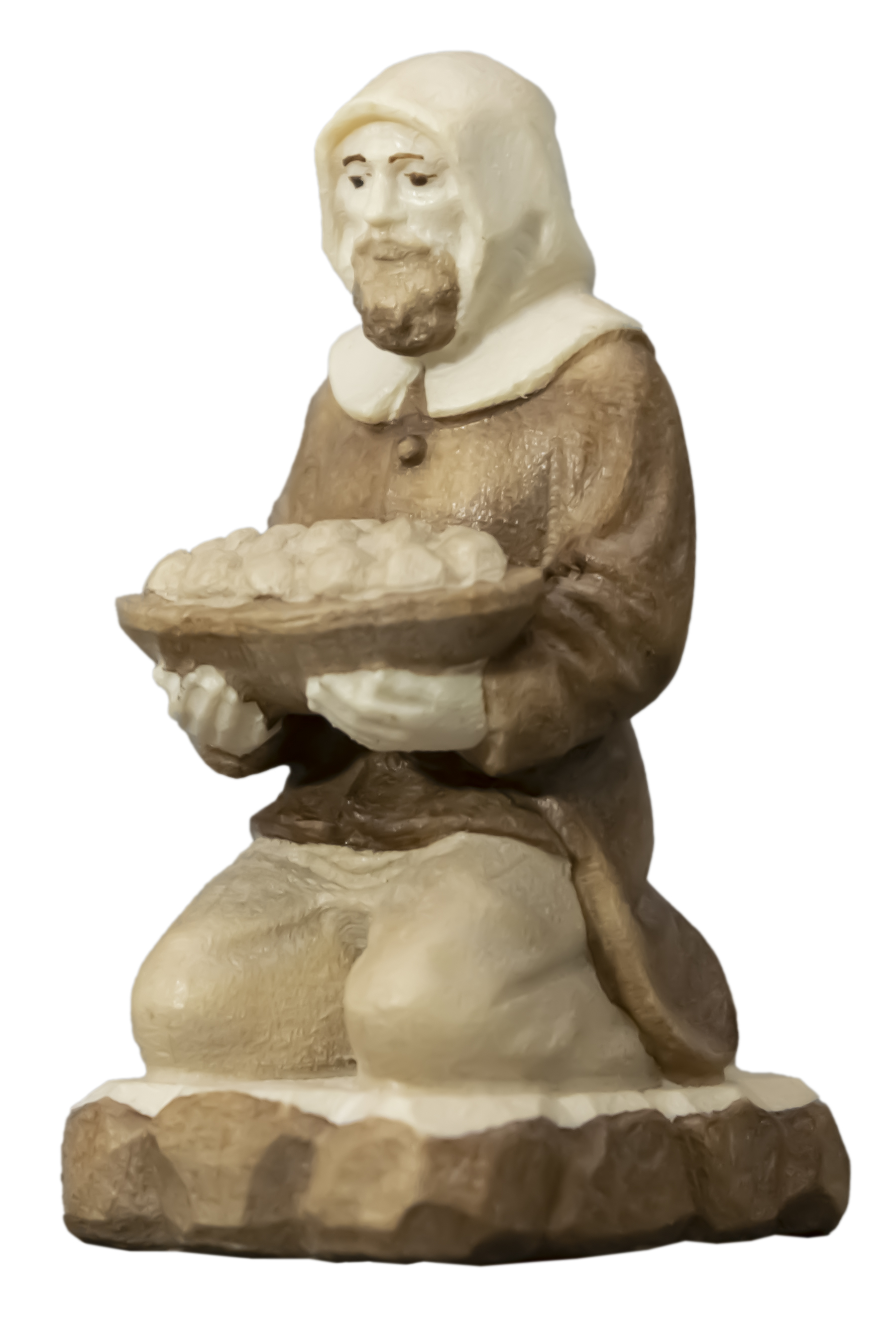 Berghäuer kniend mit Erzschale