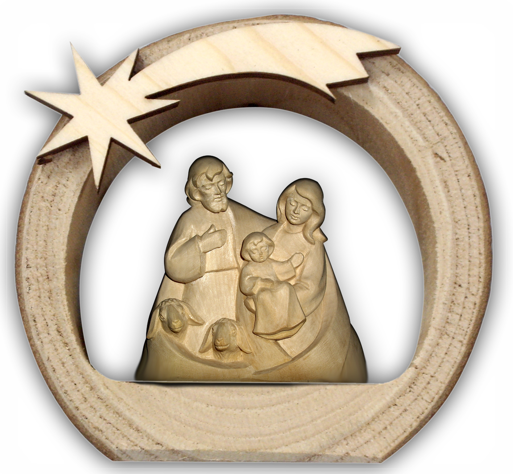 Grotte rinde + Hl. Familie Saibo