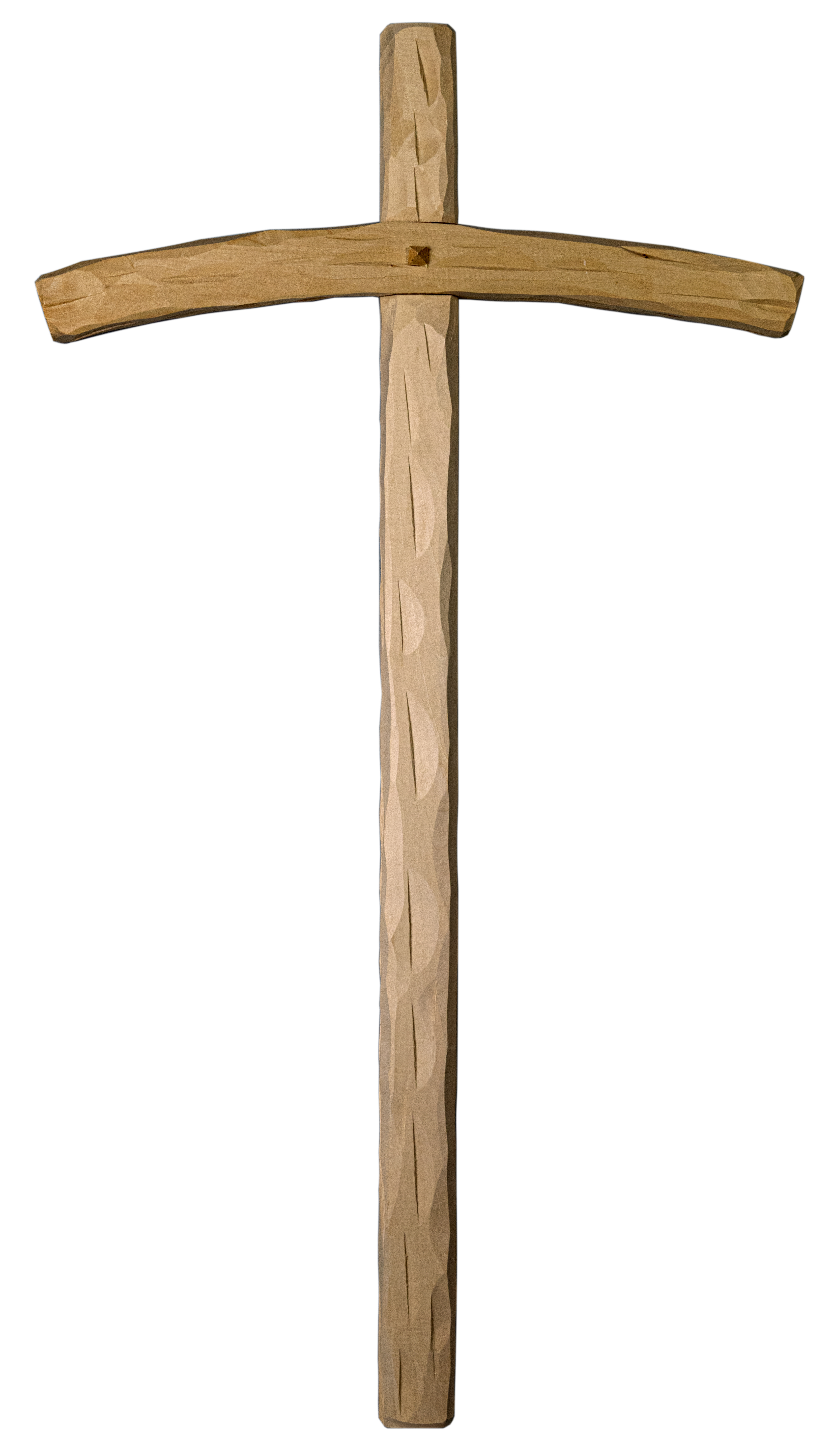 Croce curva scolpita