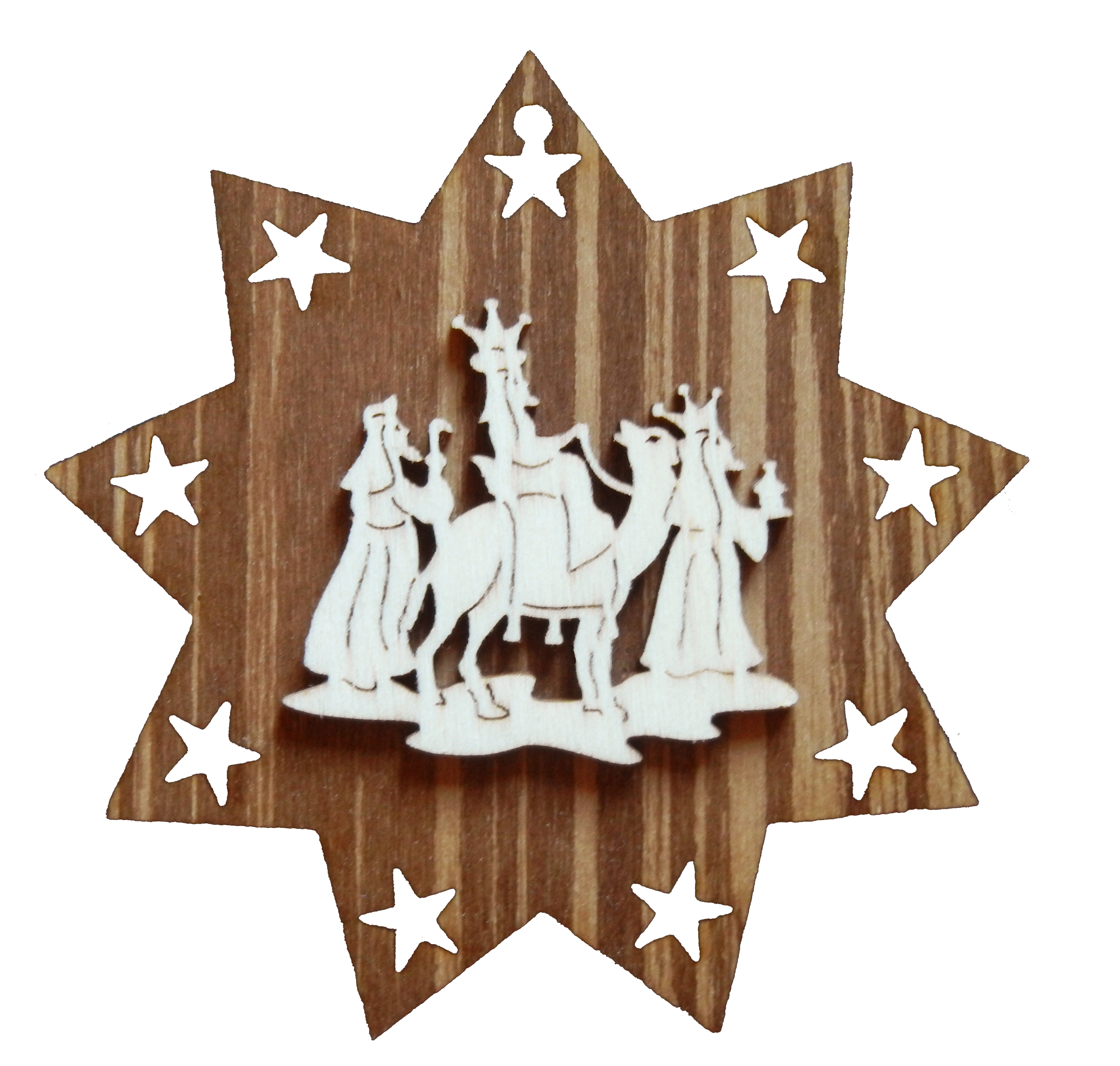 Drei Könige auf Stern Beidseitig