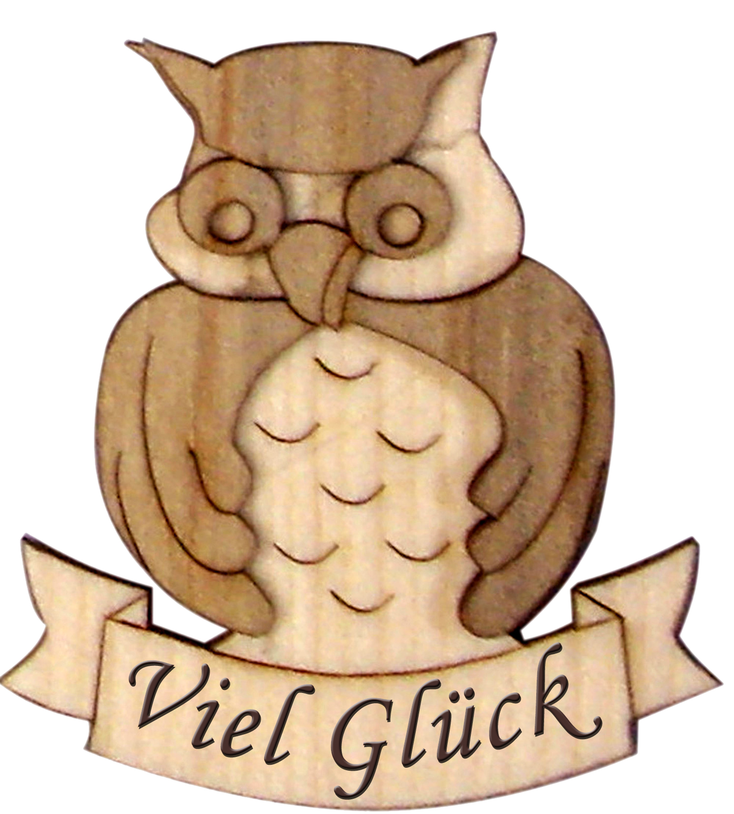 Magnet 3D bicolor in wood+owl+writing