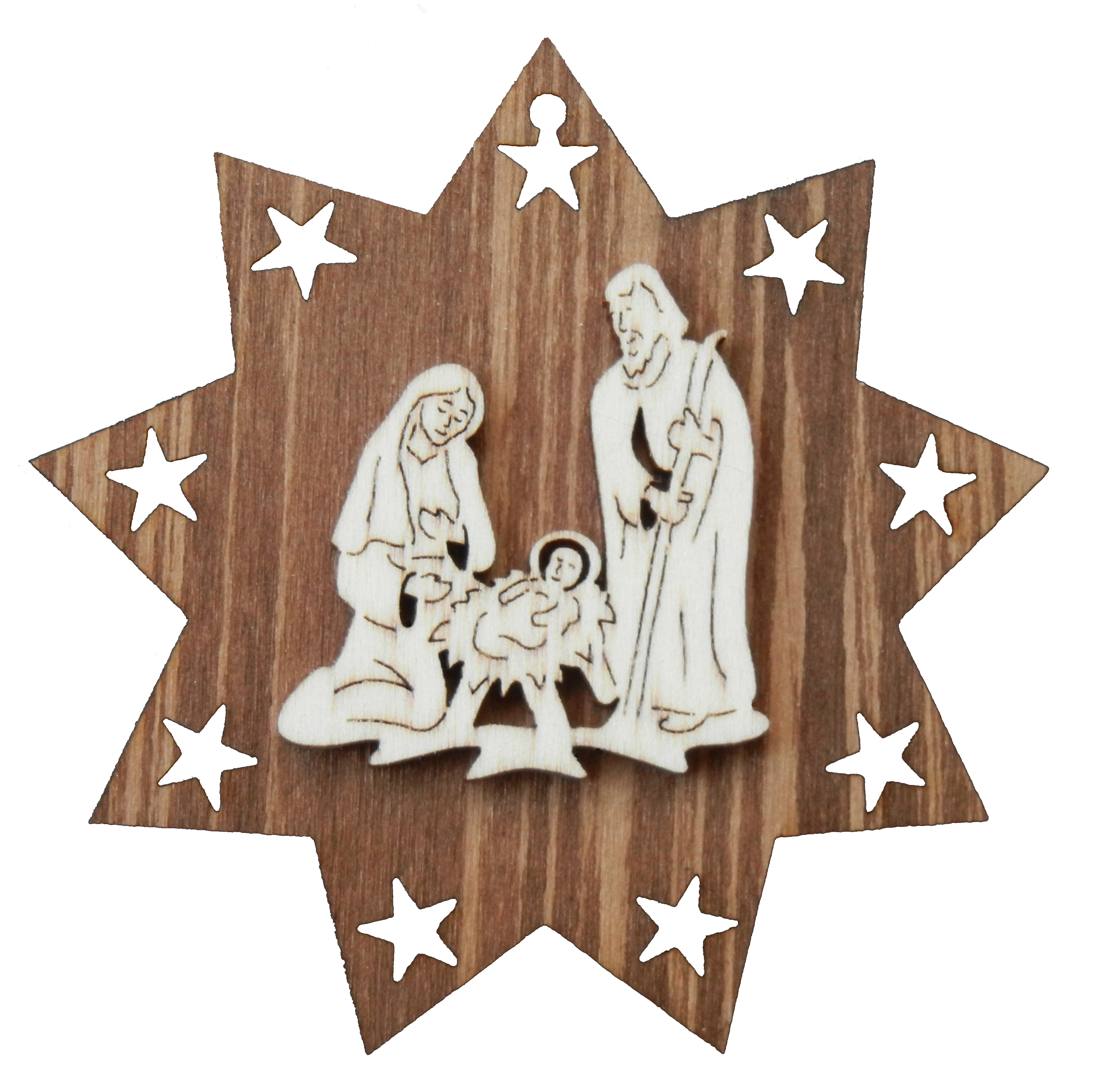 Hl.Familie auf Stern Beidseitig