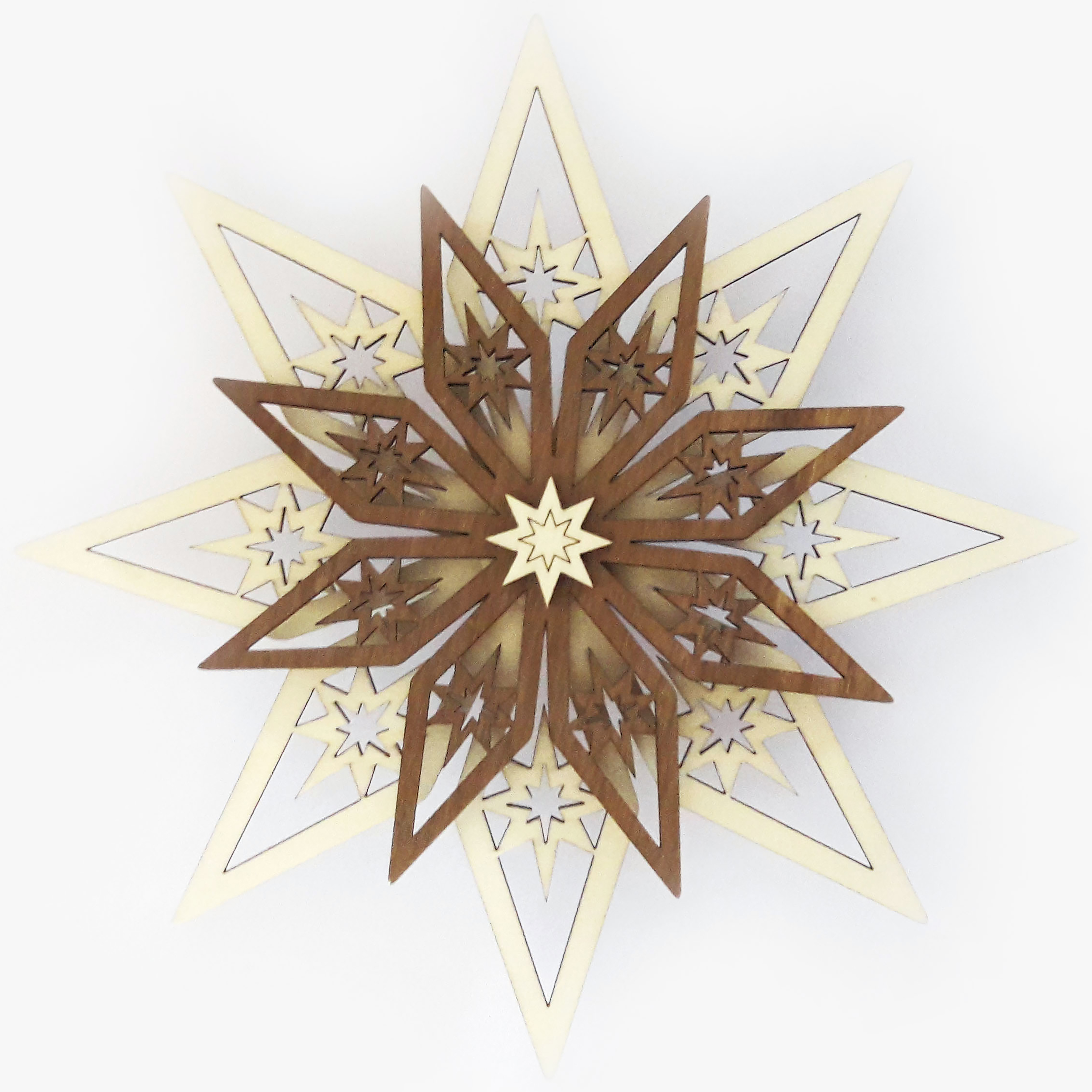 Deko 5 Schichten Stern gerade