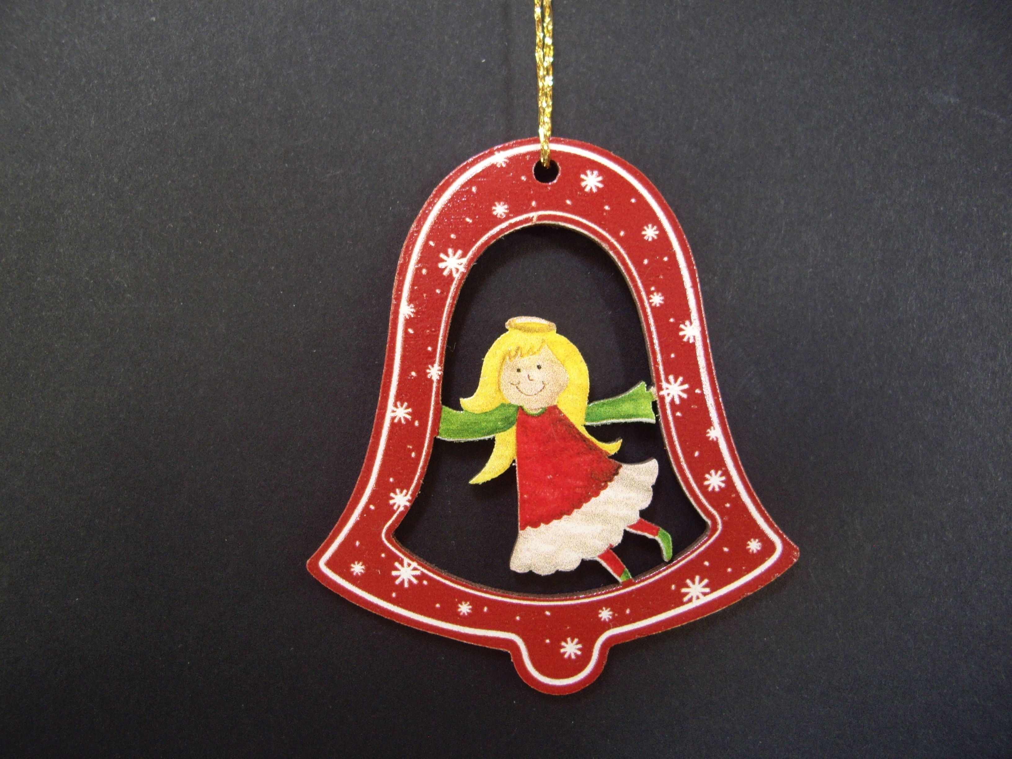 Glocke Rot mit Engel