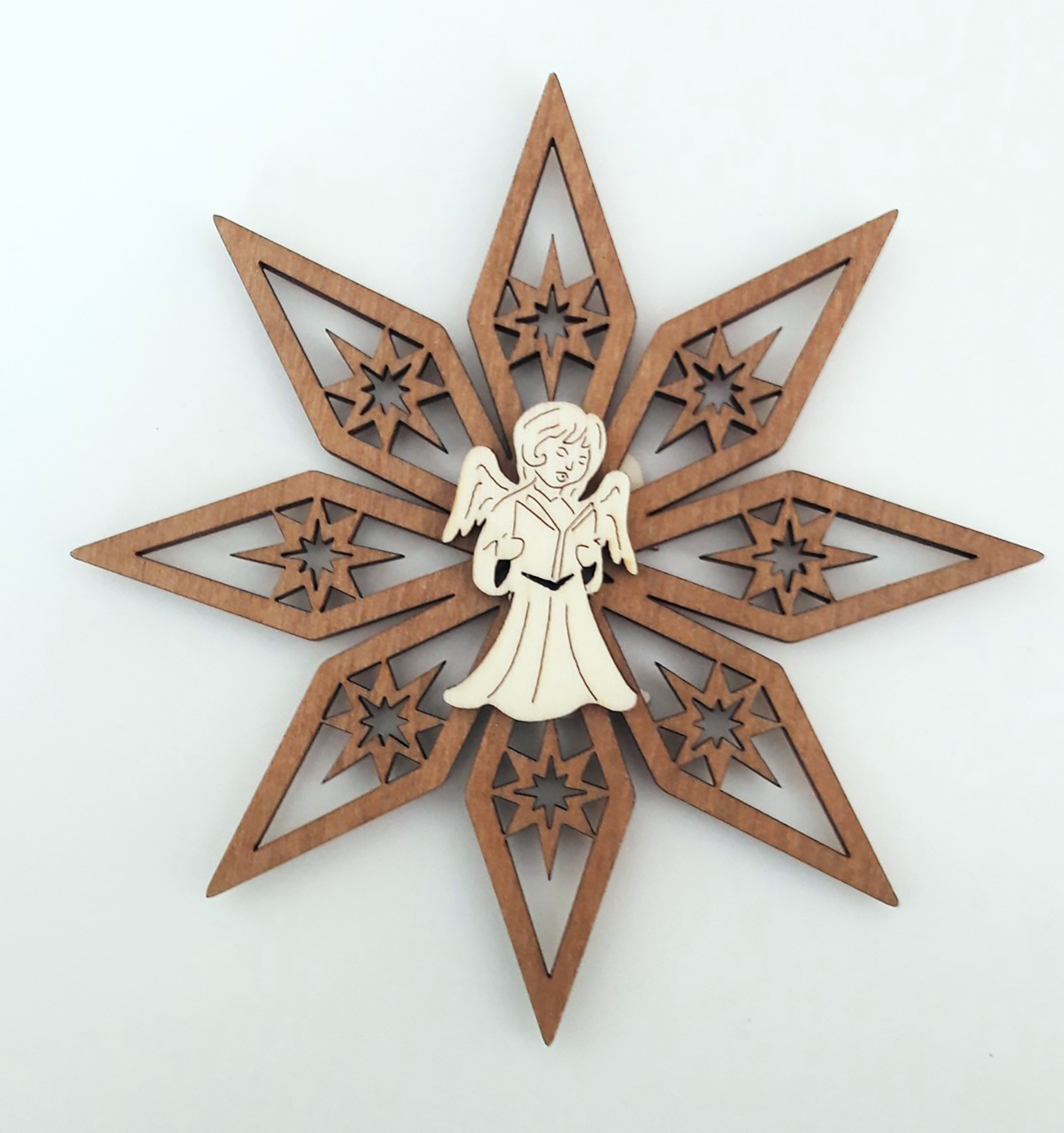 Engel auf Stern beidseitig