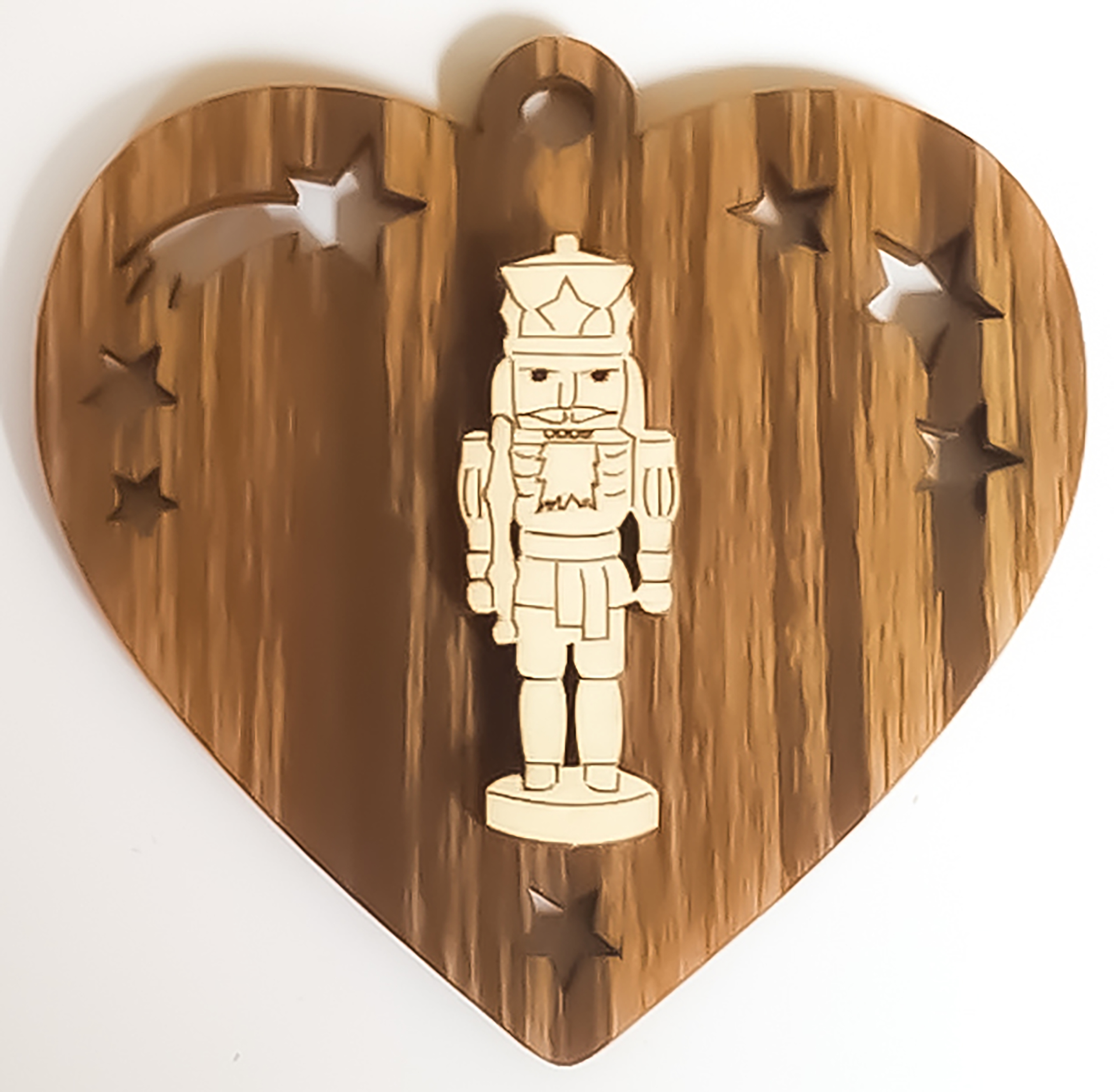 Nußknacker Erzgebirge auf Herz beidseitig