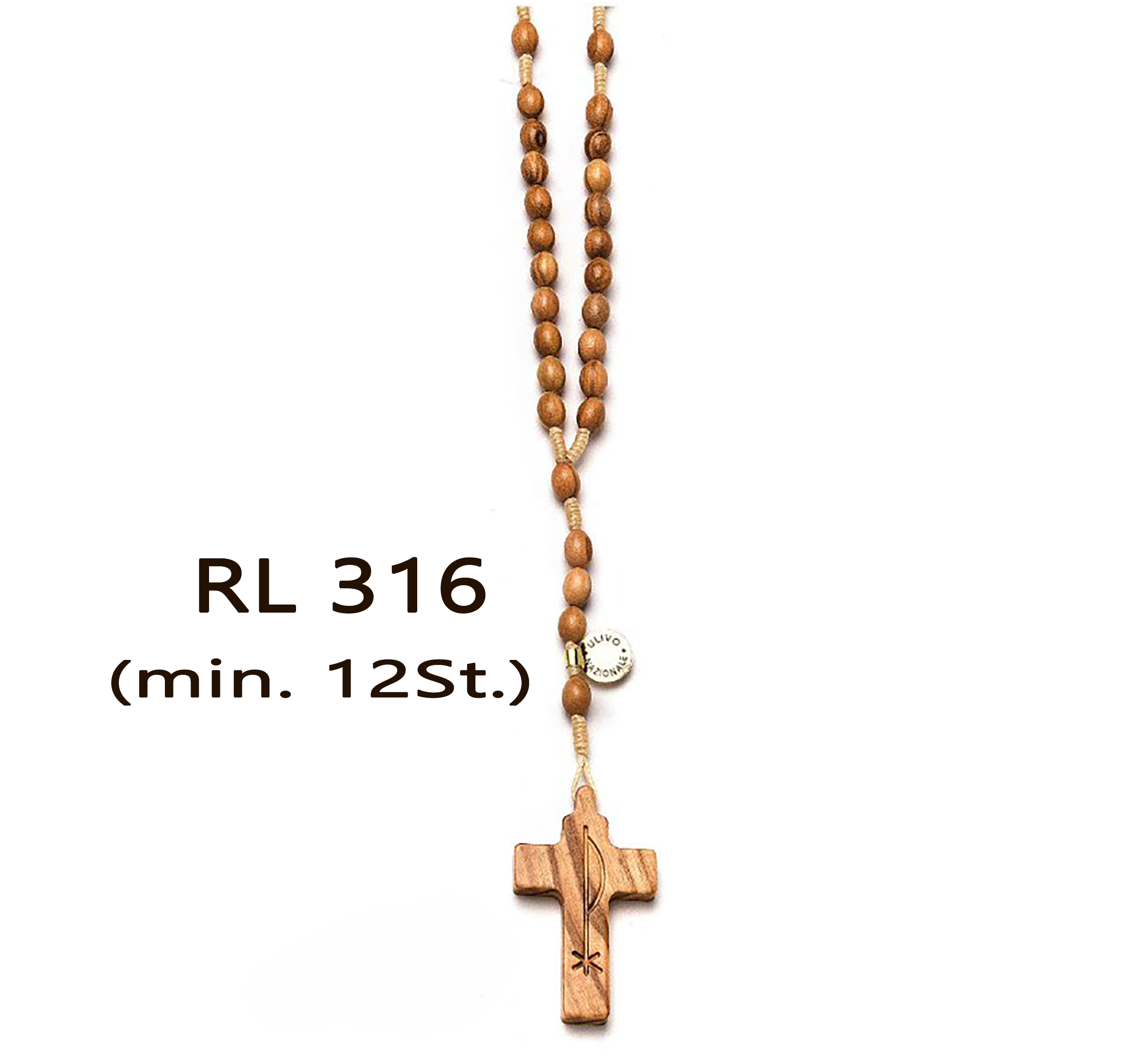 VE 12st._Rosenkranz Olivenholz oval 7