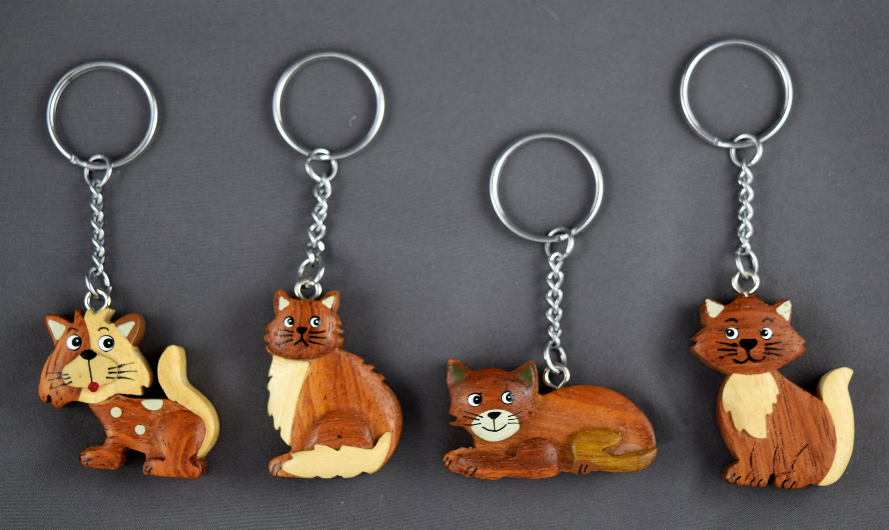Schlüsselanhänger Katze gemischt x12St.