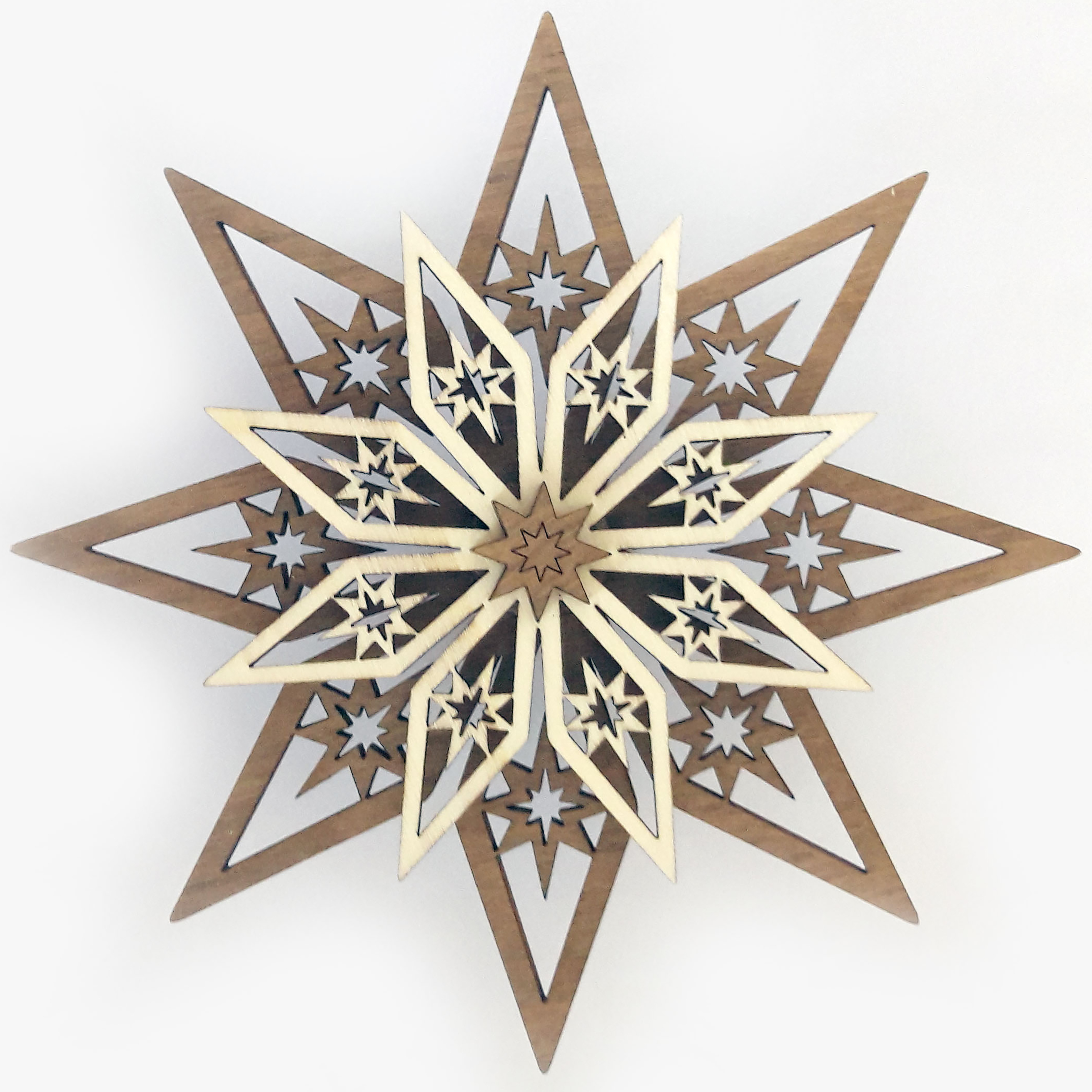 Deko 5 Schichten Stern gerade