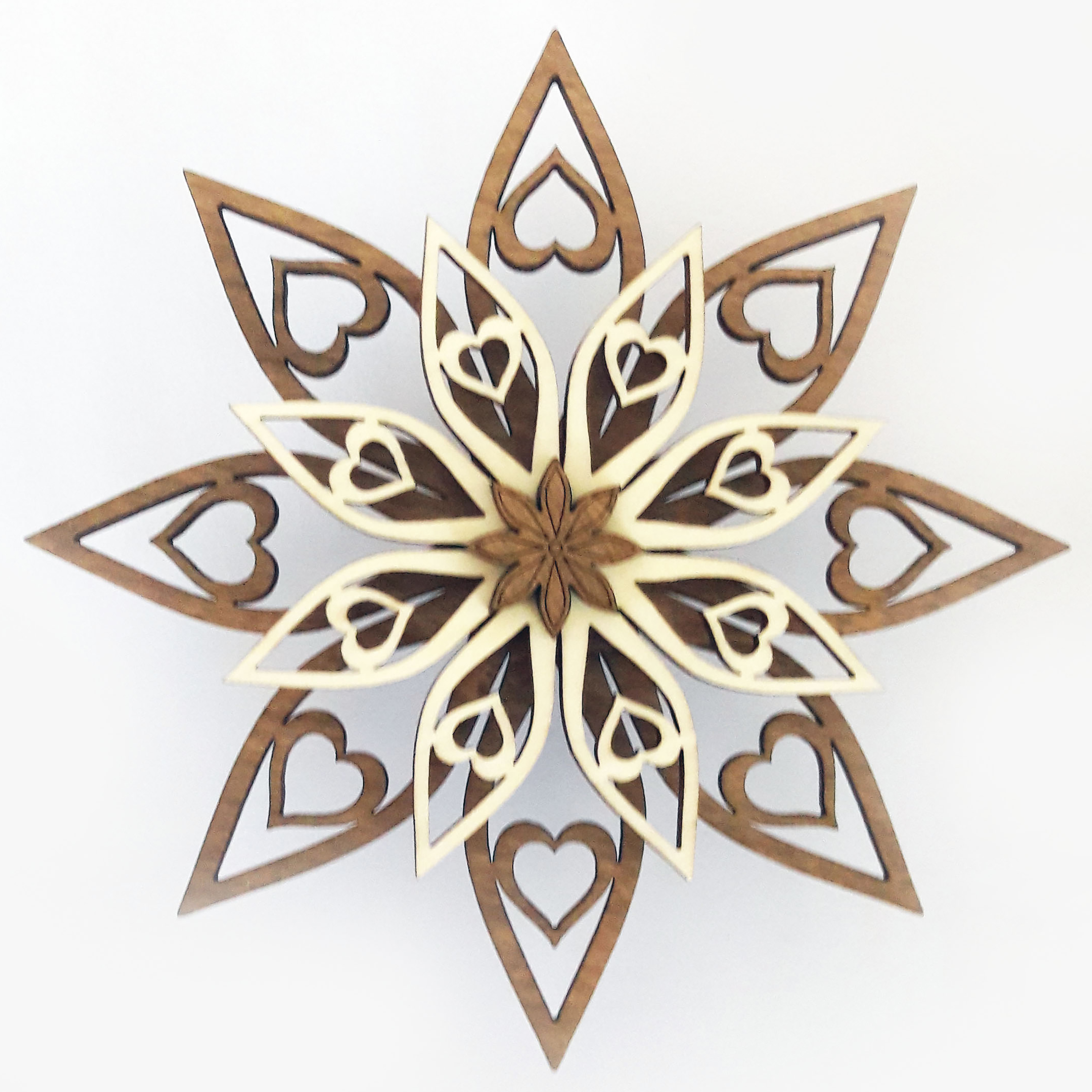 Deko 5 Schichten Stern rund